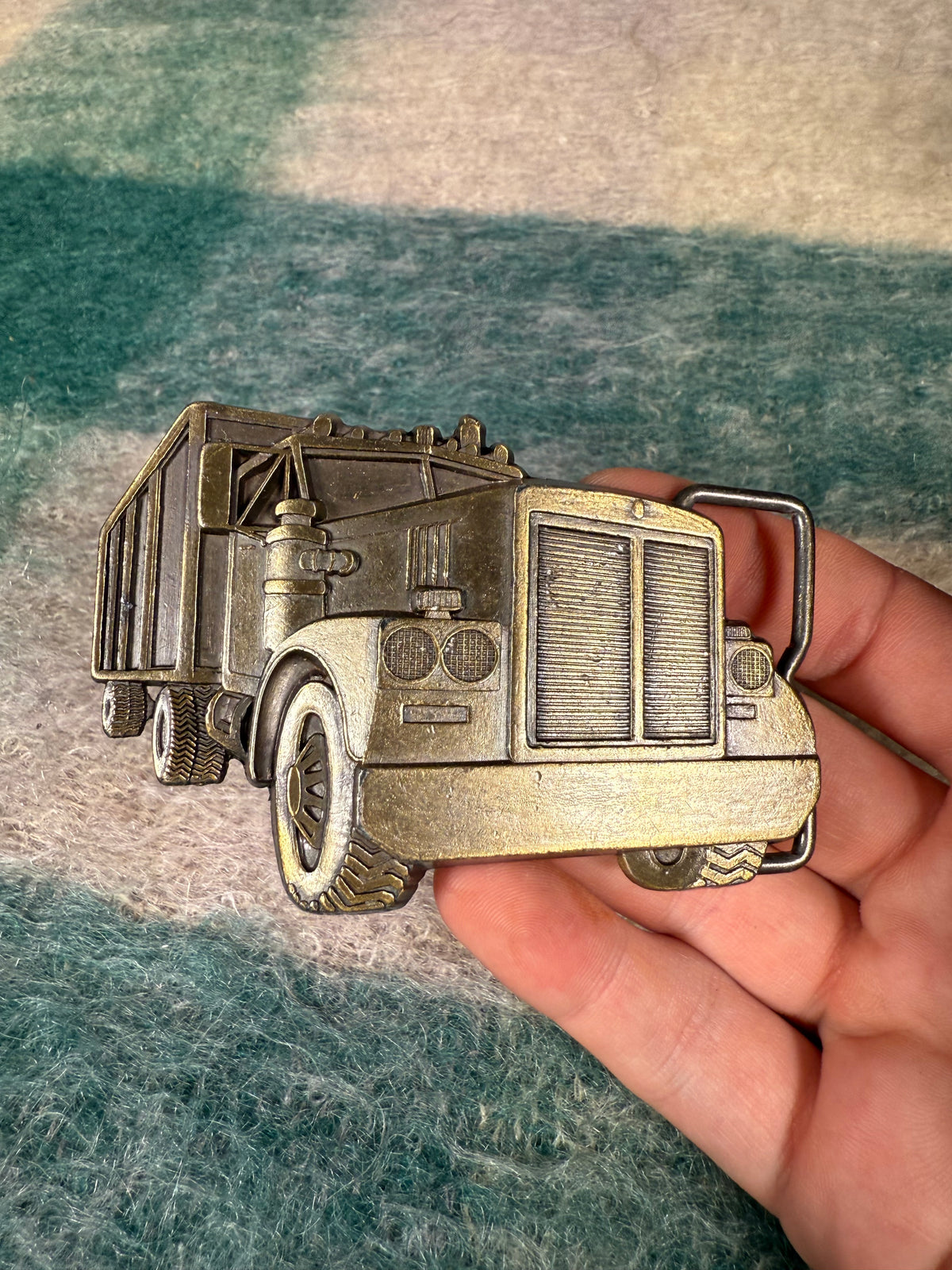 Vintage Semi Truck Belt Buckle