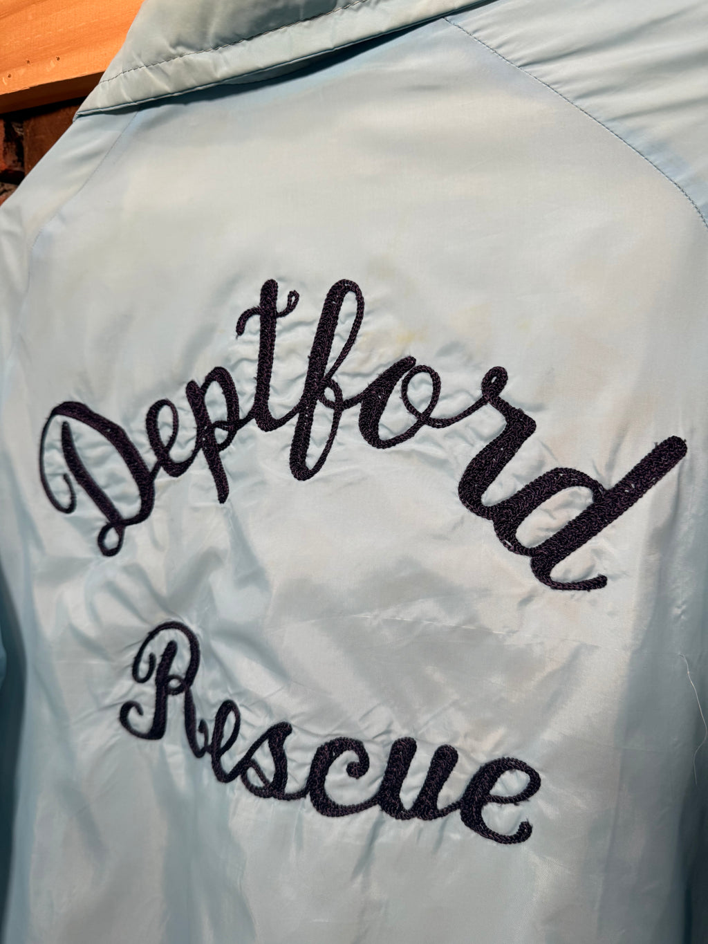 Vintage 70s Deptford Rescue Chainstitched Patch Jacket (L)