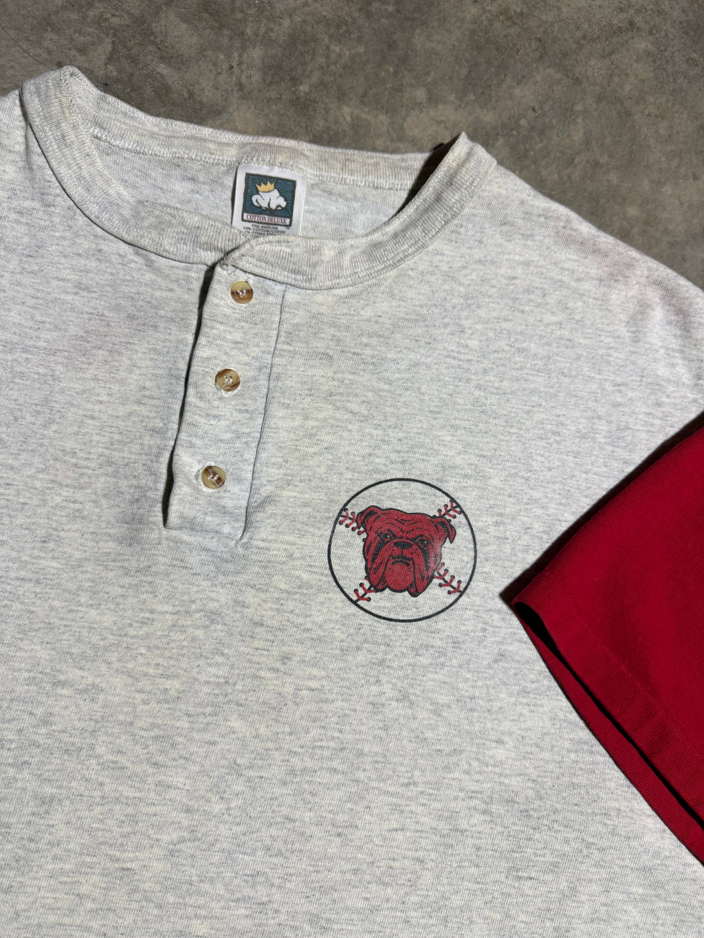 Vintage Red Dog Beer Henley T-Shirt (XL)
