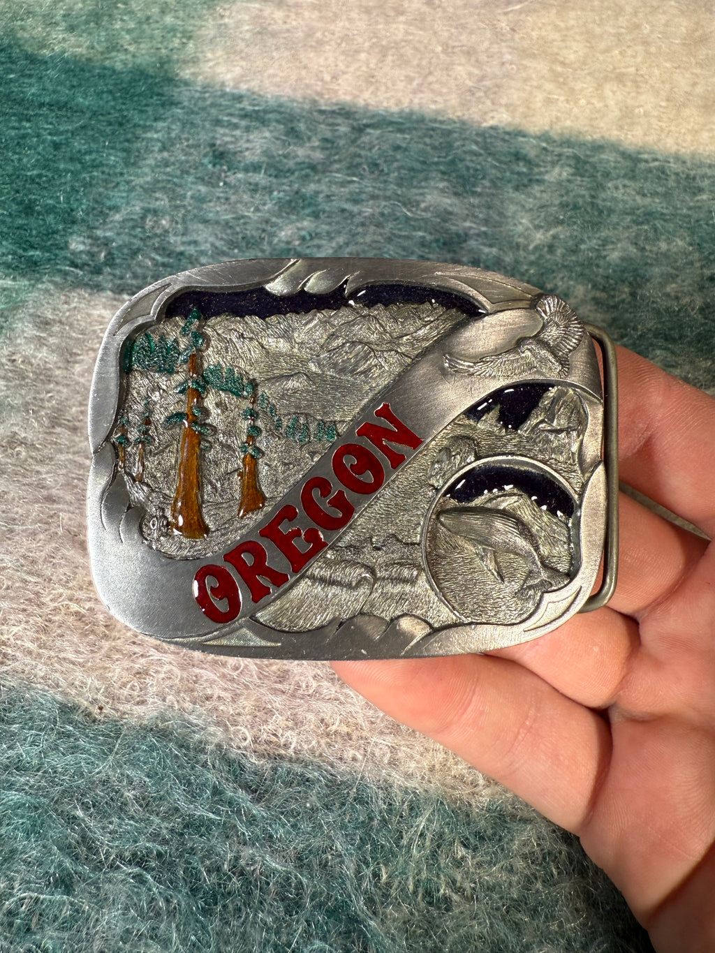 Vintage Oregon Landscape Belt Buckle