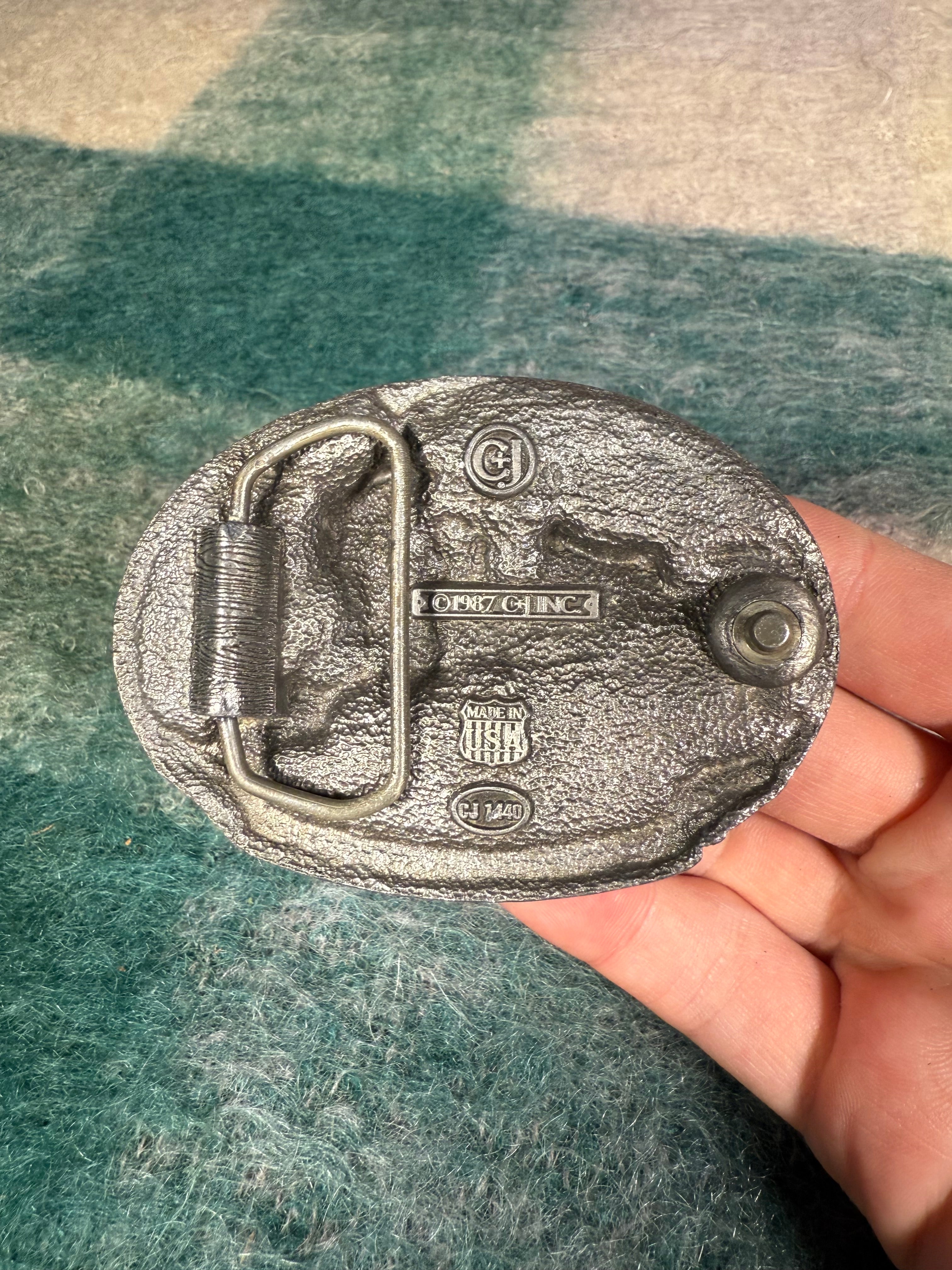 Vintage American 440 Train Belt Buckle