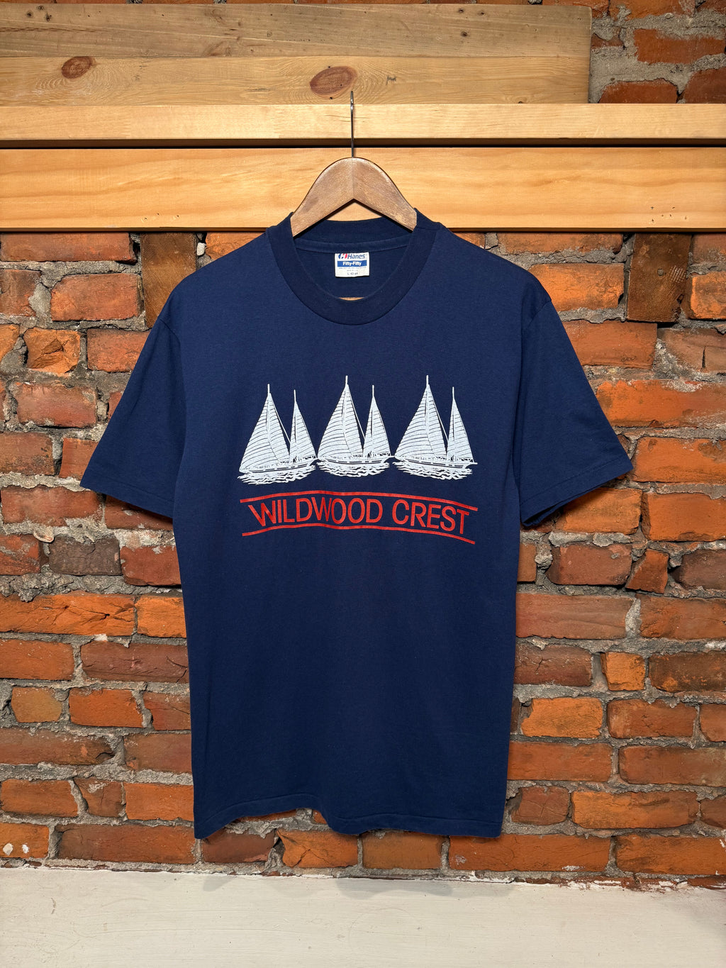 Vintage Early 90s Wildwood Crest Sailboats T Shirt (L)