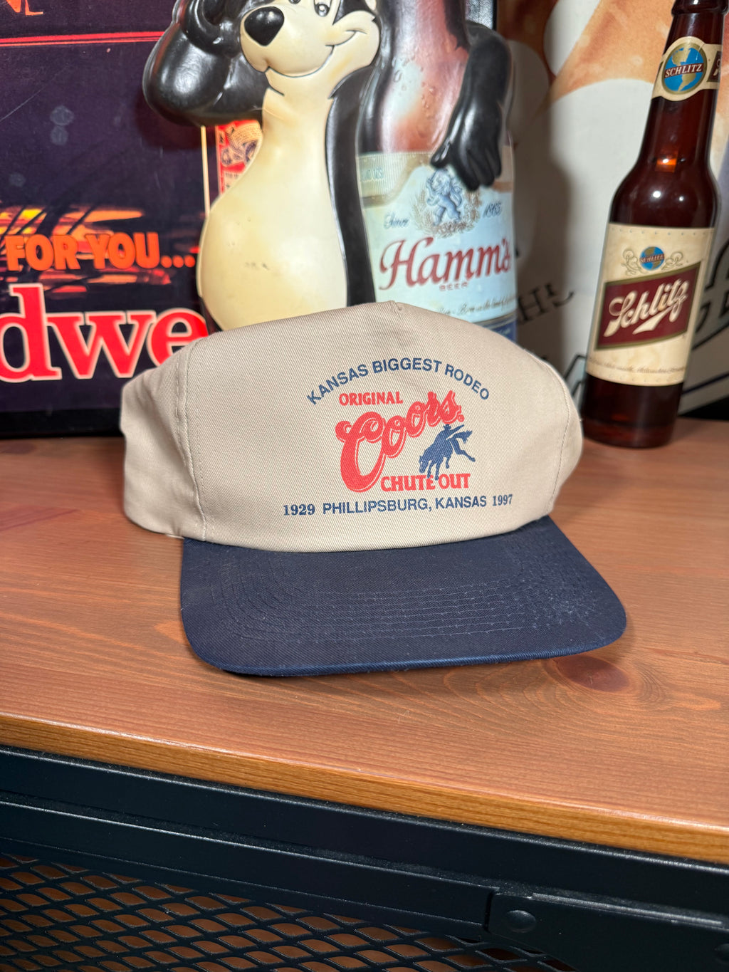 Vintage 1997 Coors Kansas Rodeo Two-Tone Snapback Hat