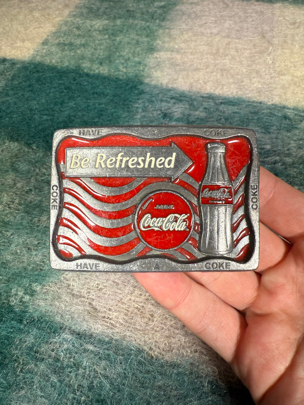 Vintage Coca Cola Be Refreshed Belt Buckle