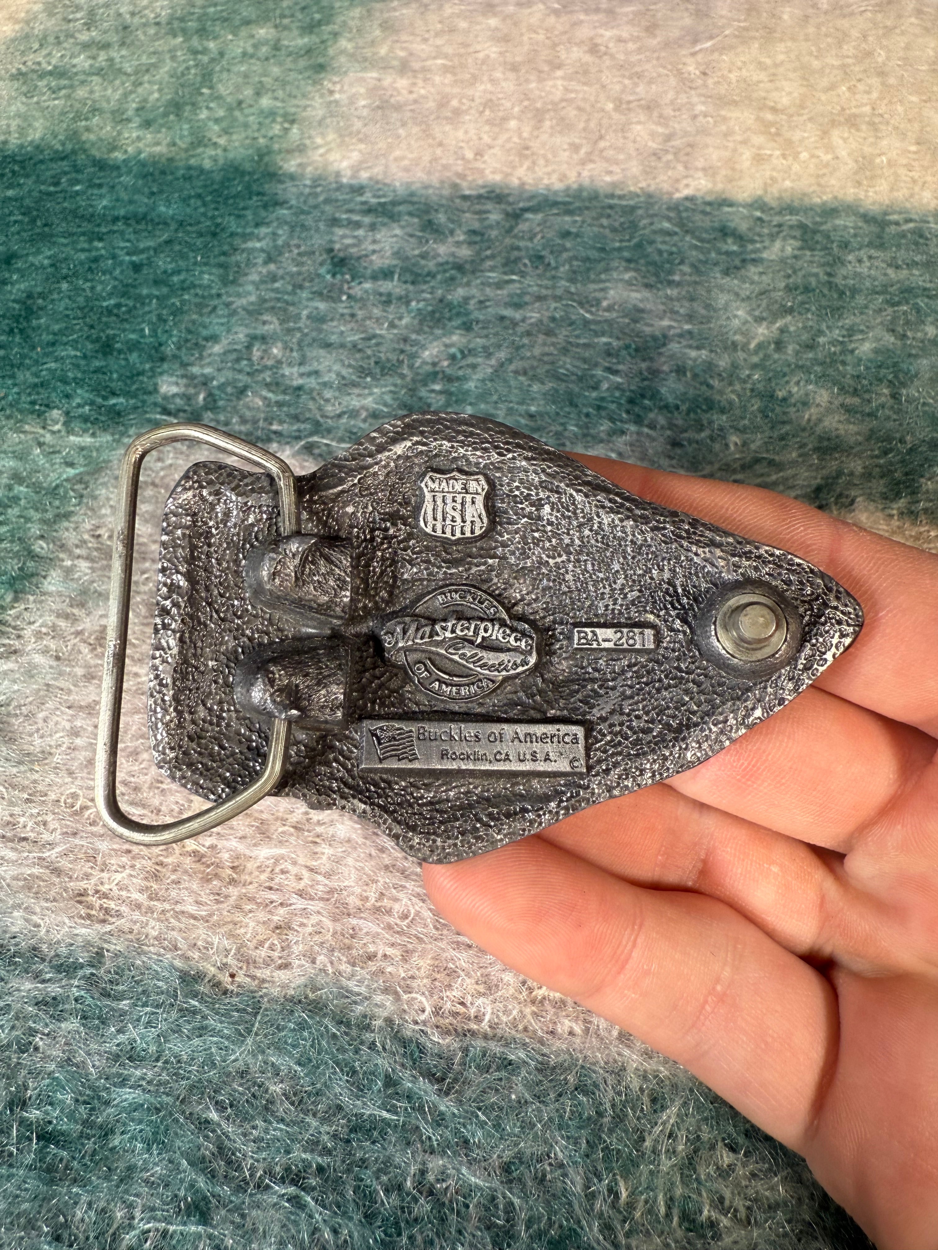 Vintage Native American Arrowhead Belt Buckle