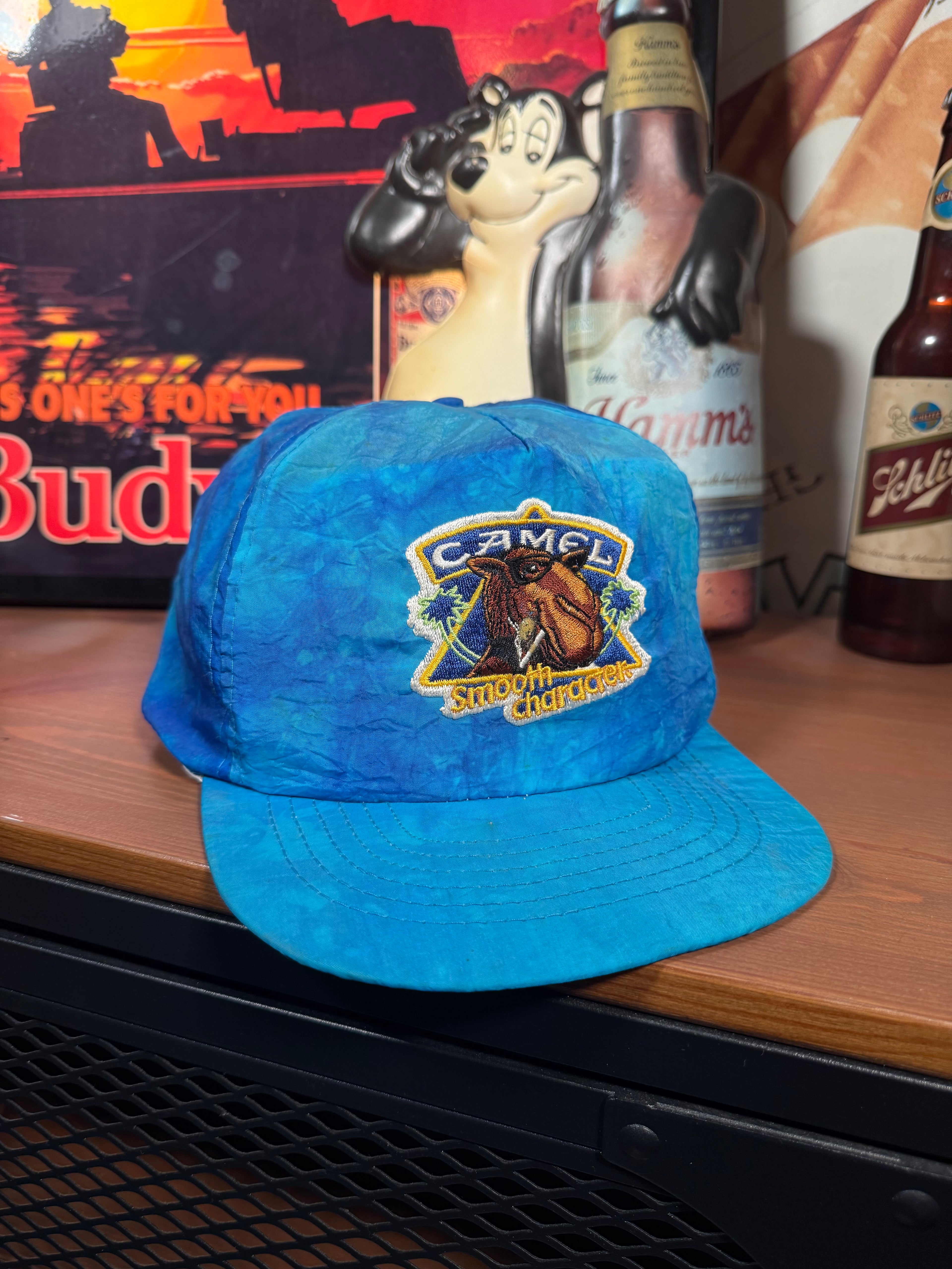 Vintage 90s Camel Cigs Joe Camel Blue Hat