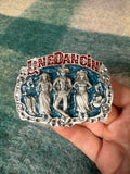 Vintage Line Dancing Belt Buckle