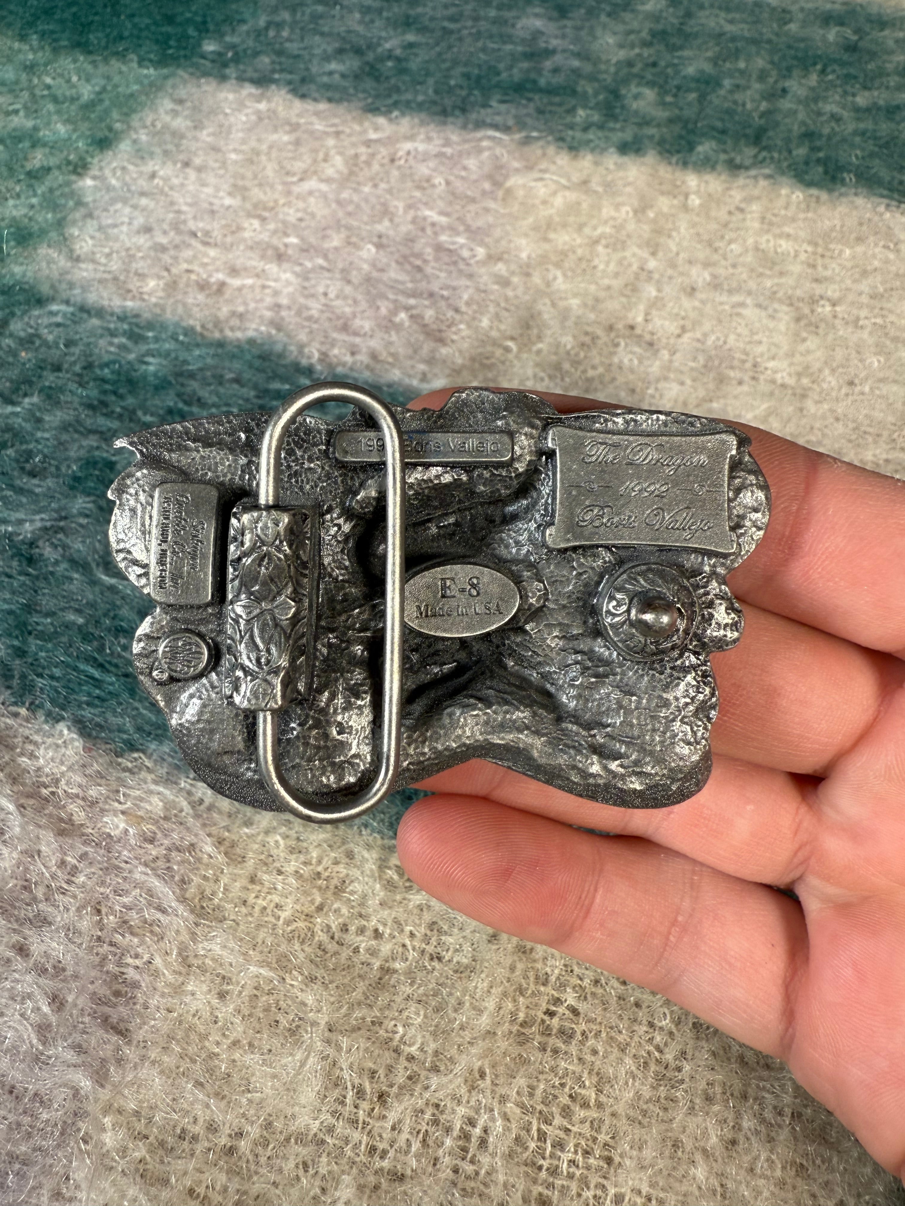 Vintage Dark Fantasy Dragon Belt Buckle
