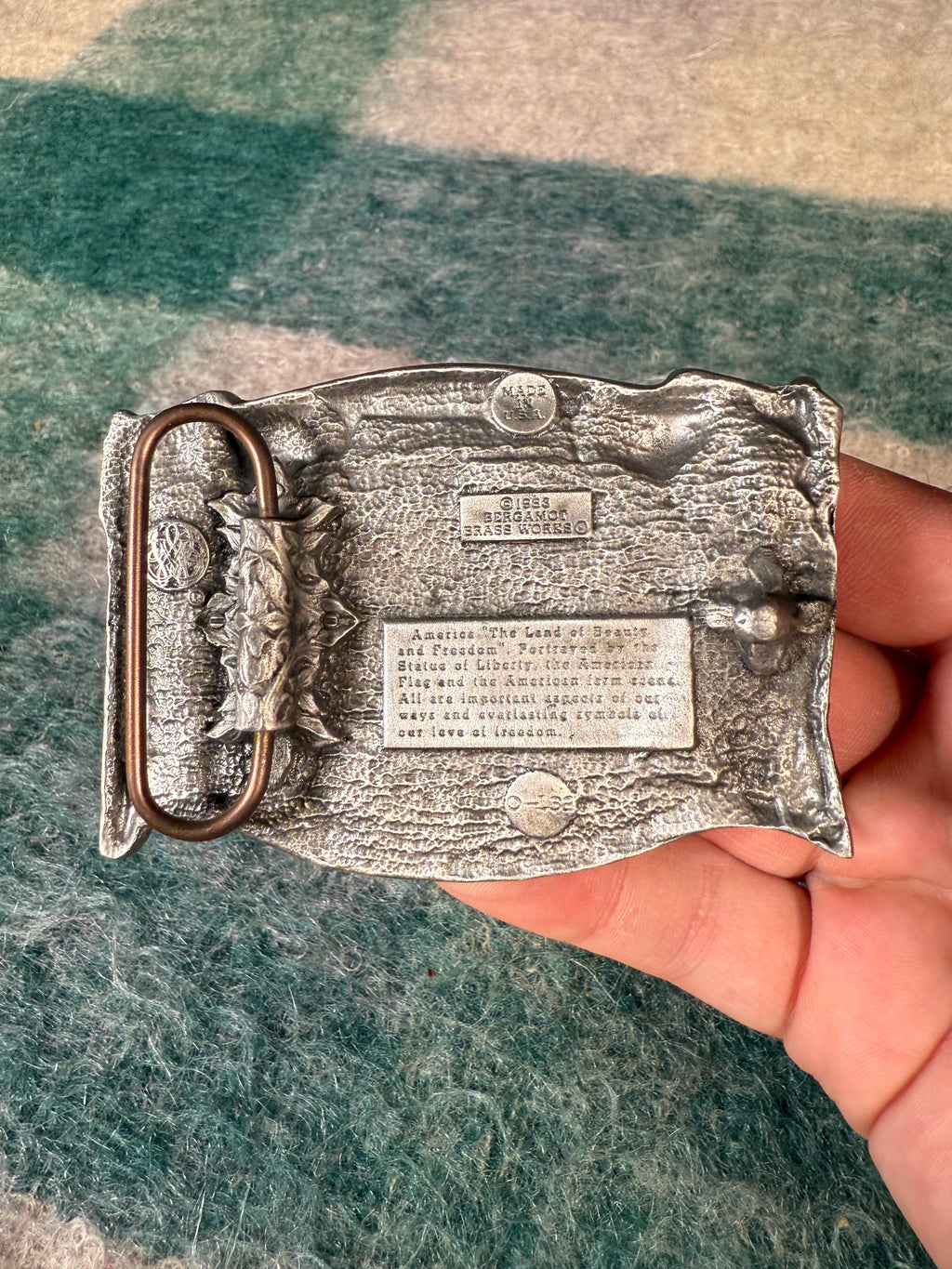 Vintage America The Beautiful Belt Buckle