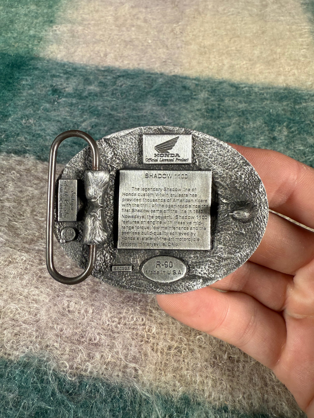 Vintage Honda Shadow Motorcycle Belt Buckle