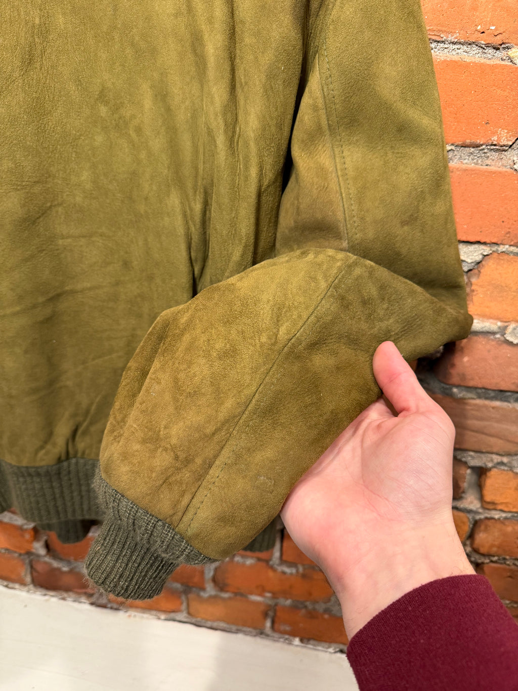 Vintage 1950s Suede DuPont Quilon Jacket (M)
