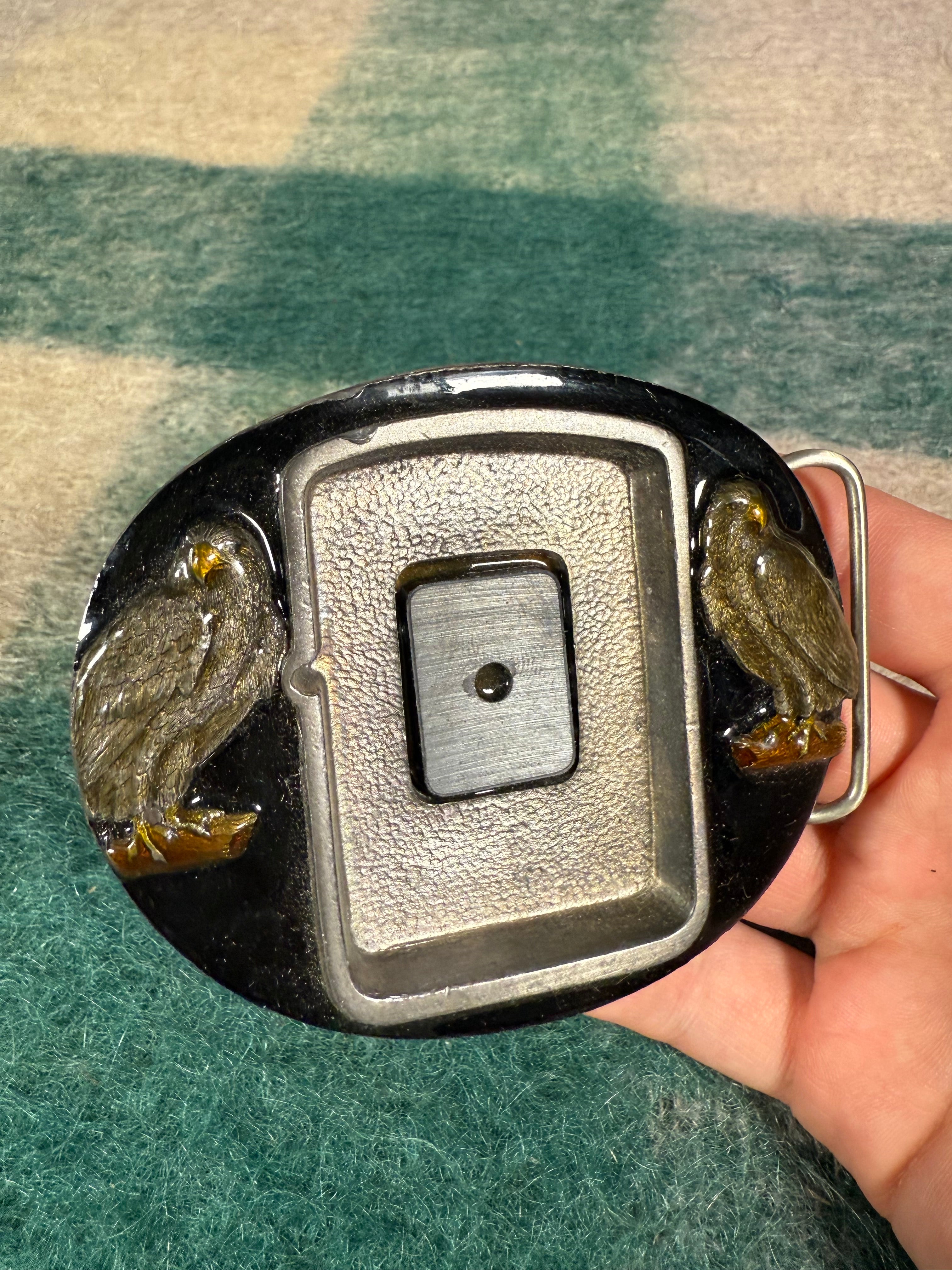 Vintage Eagle Zippo Lighter Holder Belt Buckle