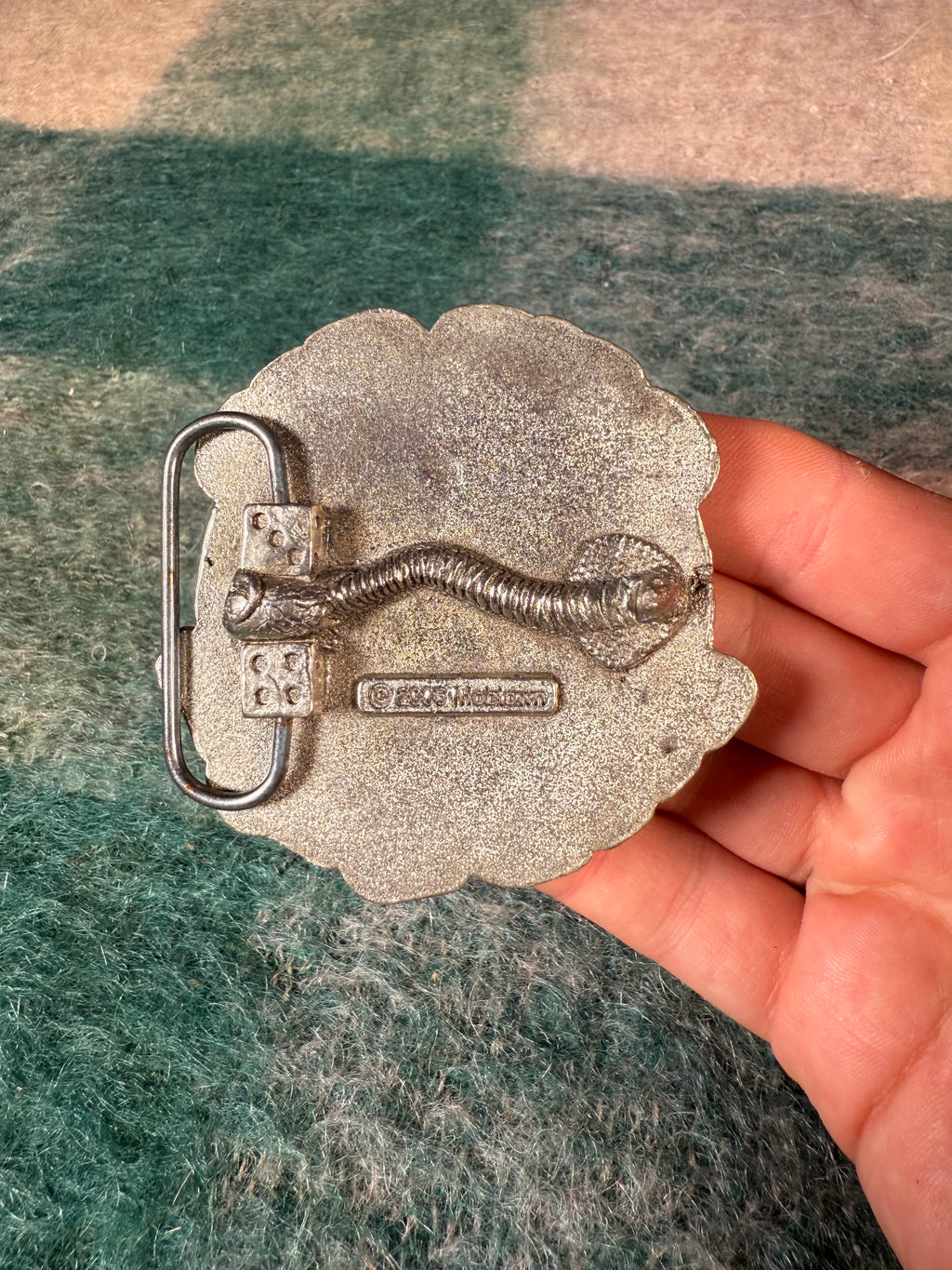 Vintage 2000s “Rub For Good Luck” Belt Buckle