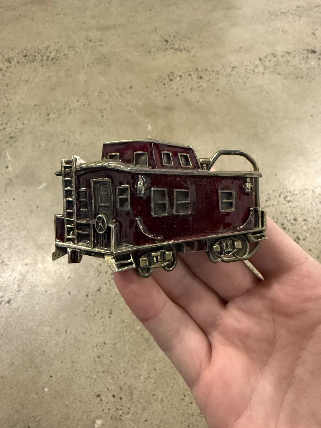 Vintage Train Car Belt Buckle