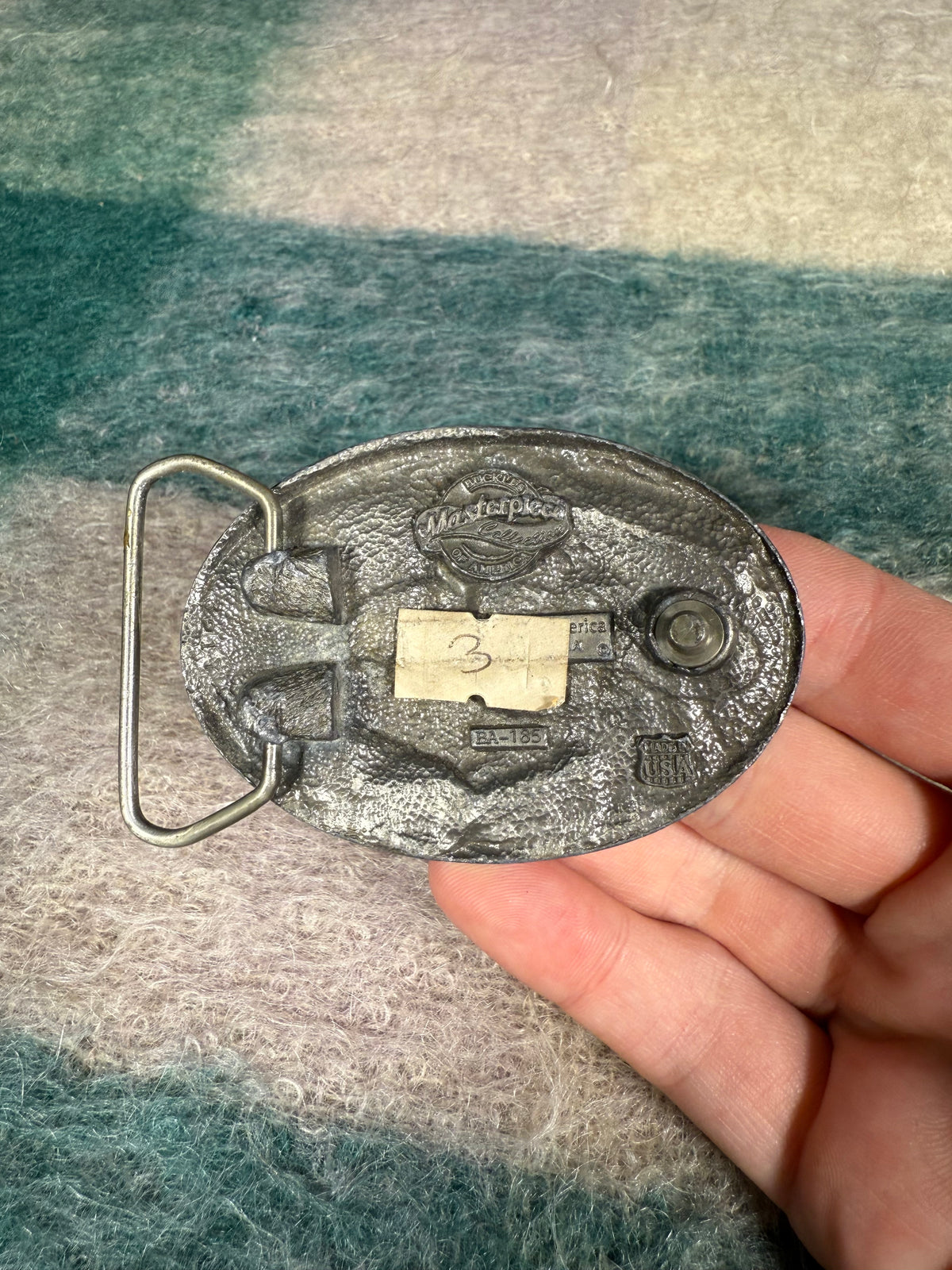 Vintage Multicolor Forklift Operator Belt Buckle