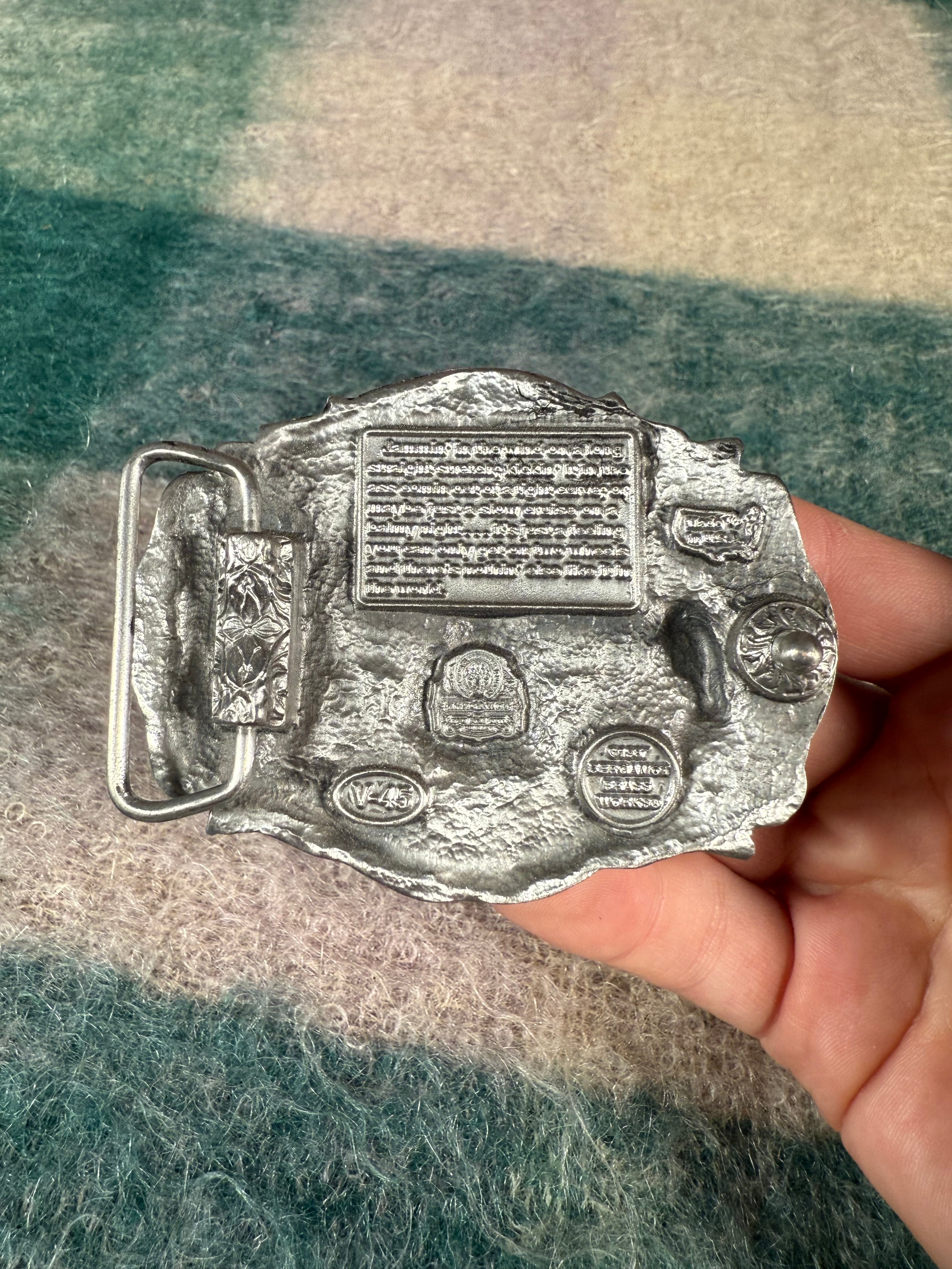 Vintage Live to Ride, Ride to Live Motorcycle Belt Buckle