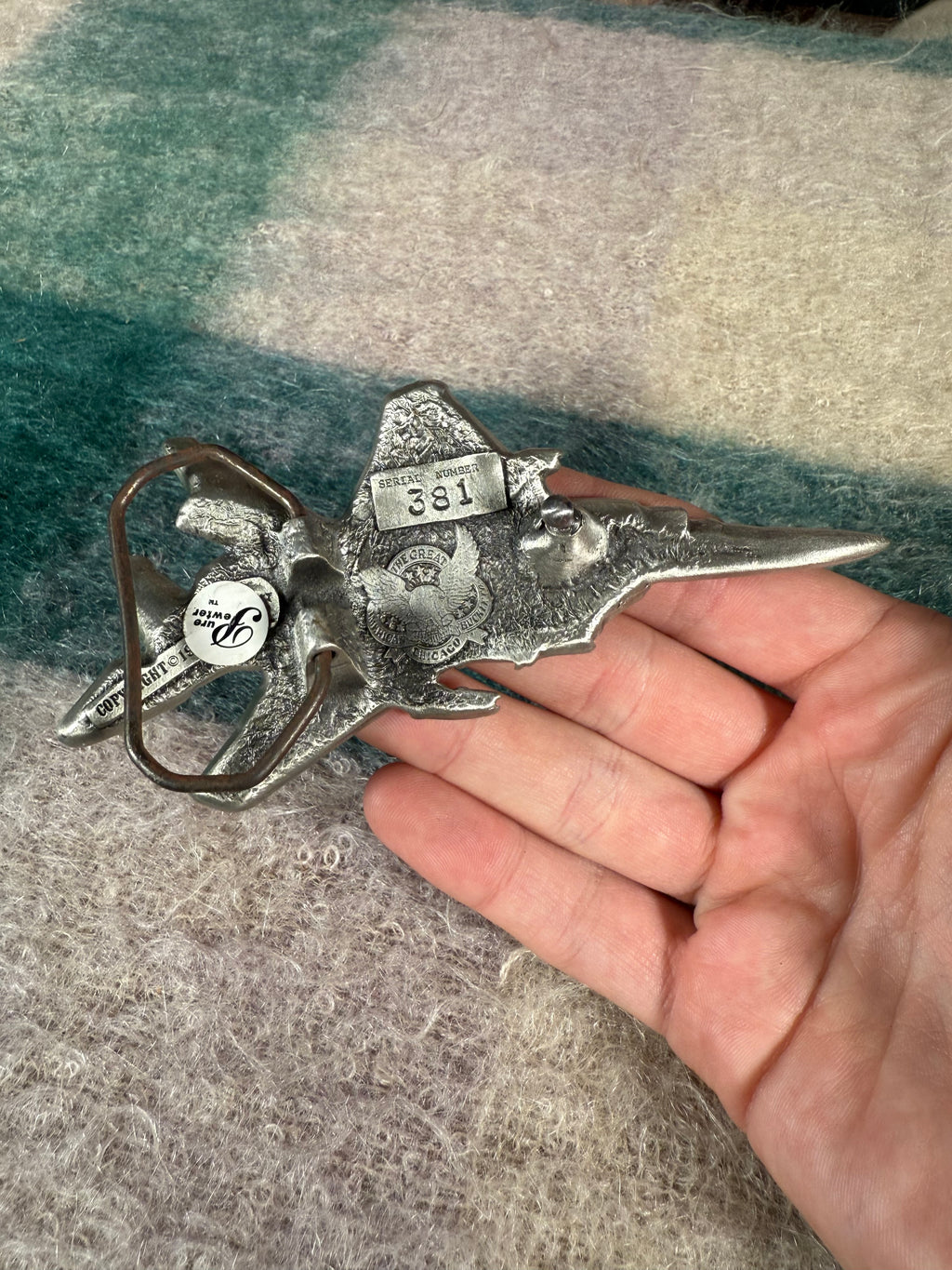 Vintage Fighter Jet Belt Buckle