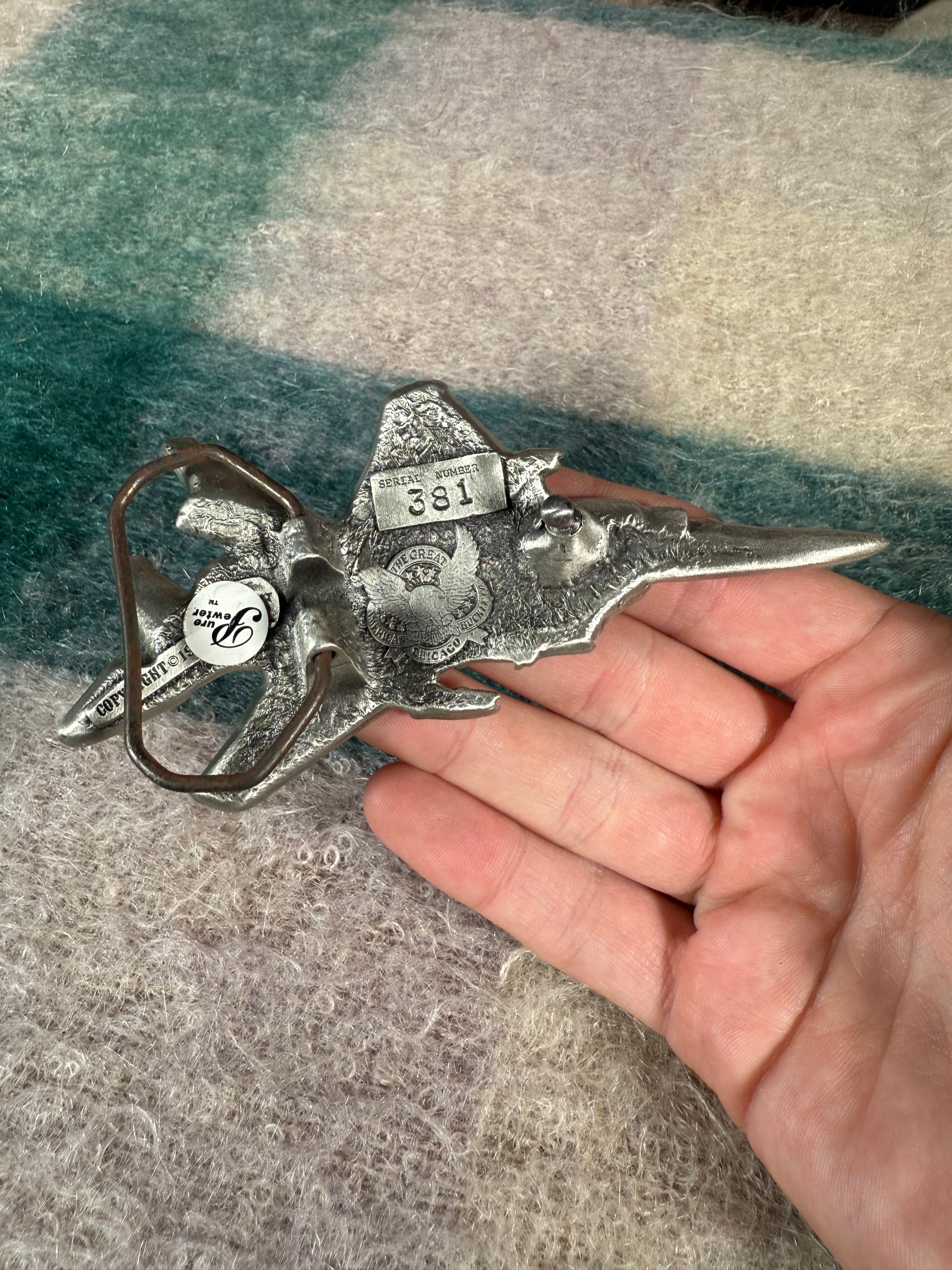 Vintage Fighter Jet Belt Buckle