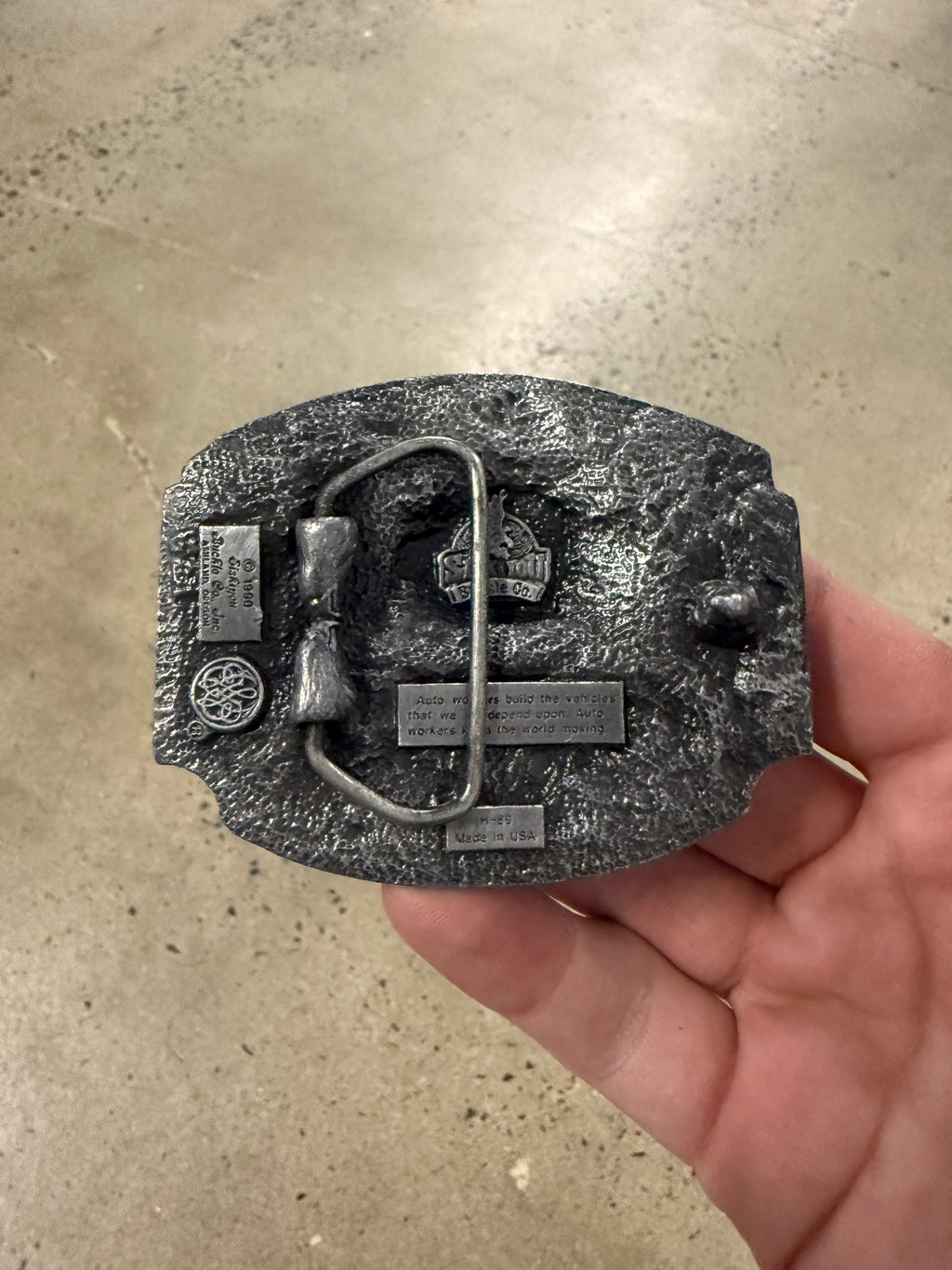 Vintage Autoworker Belt Buckle