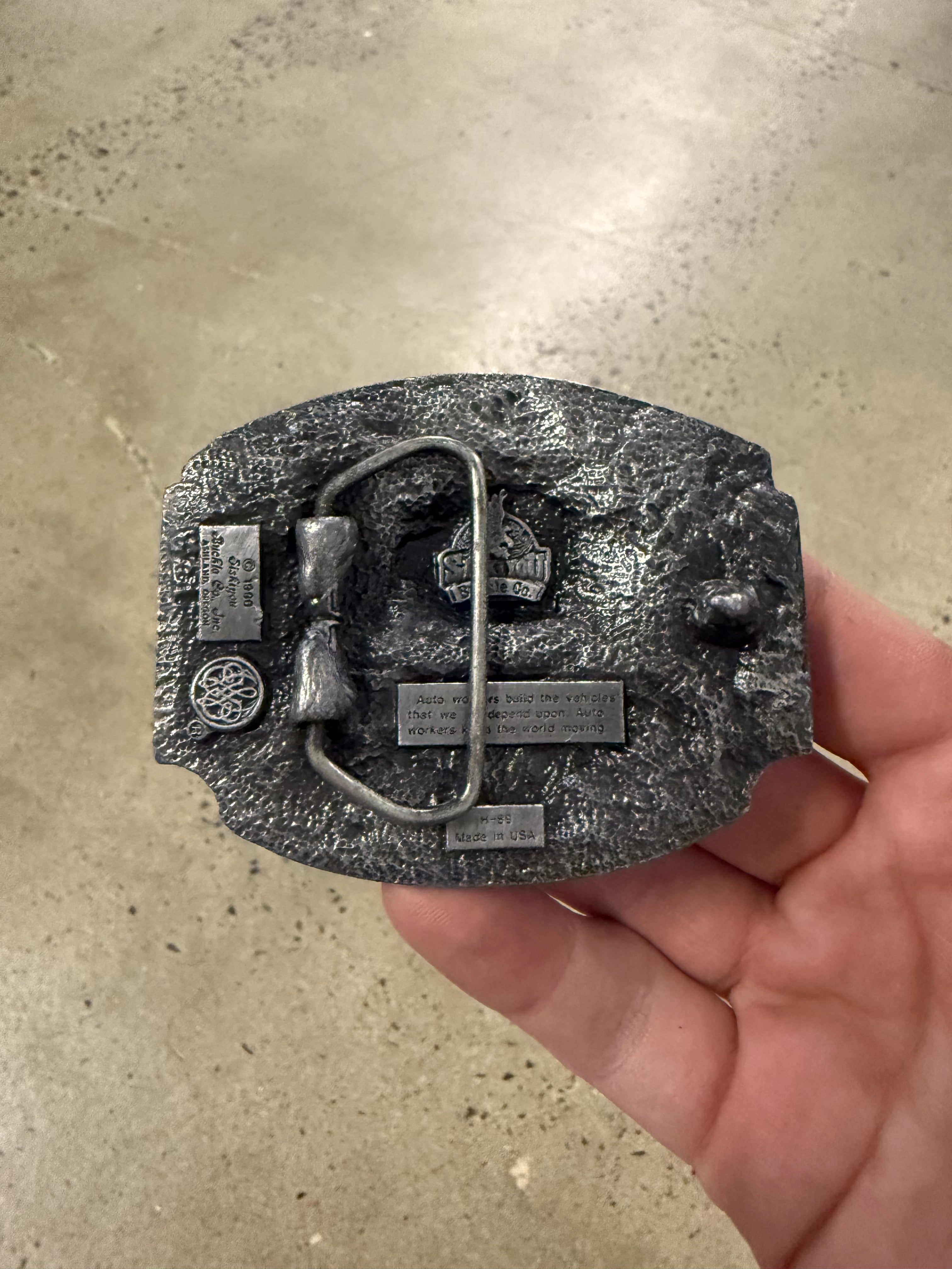 Vintage Autoworker Belt Buckle