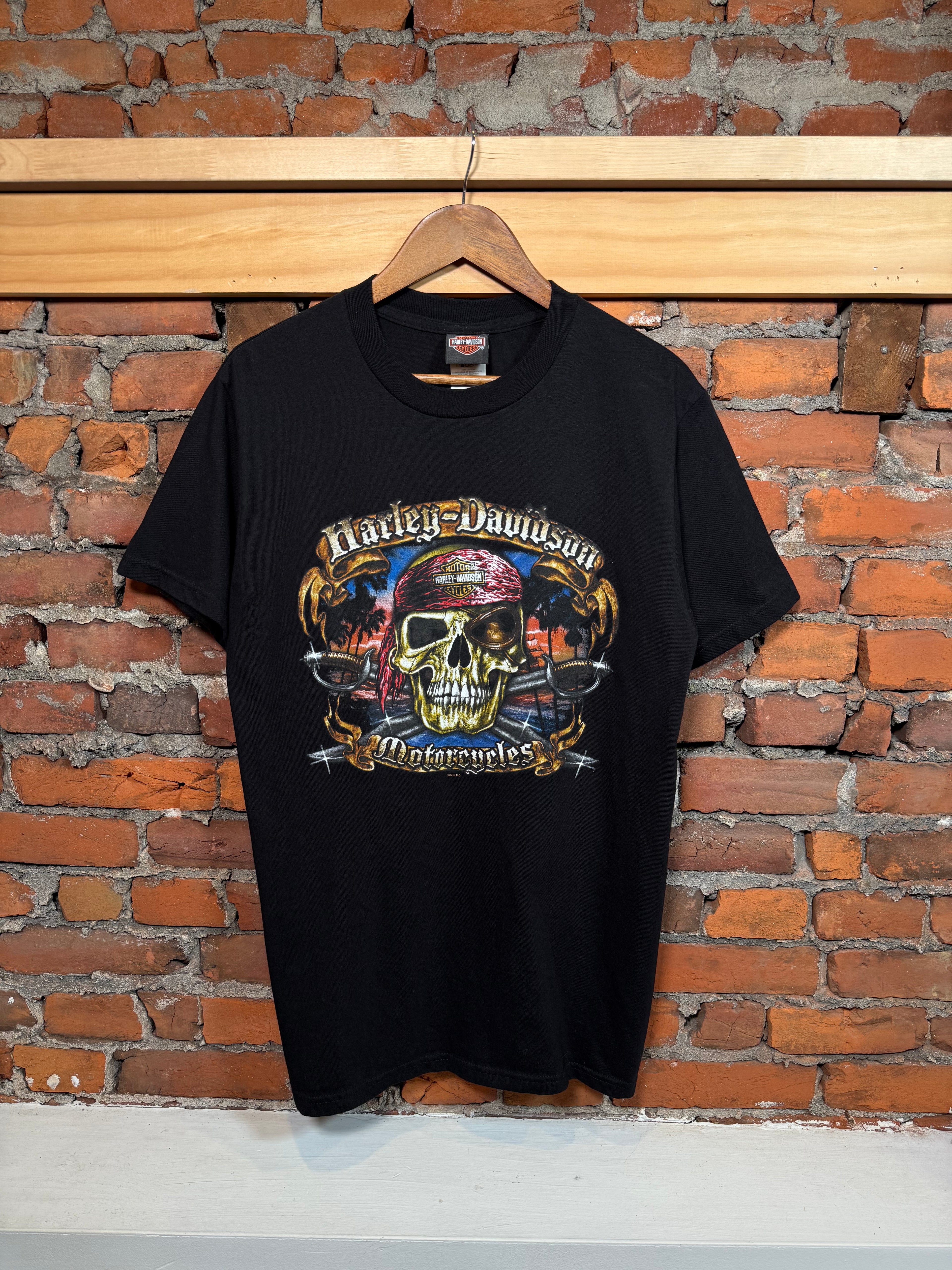 2000s Harley Davidson Skull T-Shirt (L)