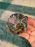 Vintage Dragon Circle Belt Buckle
