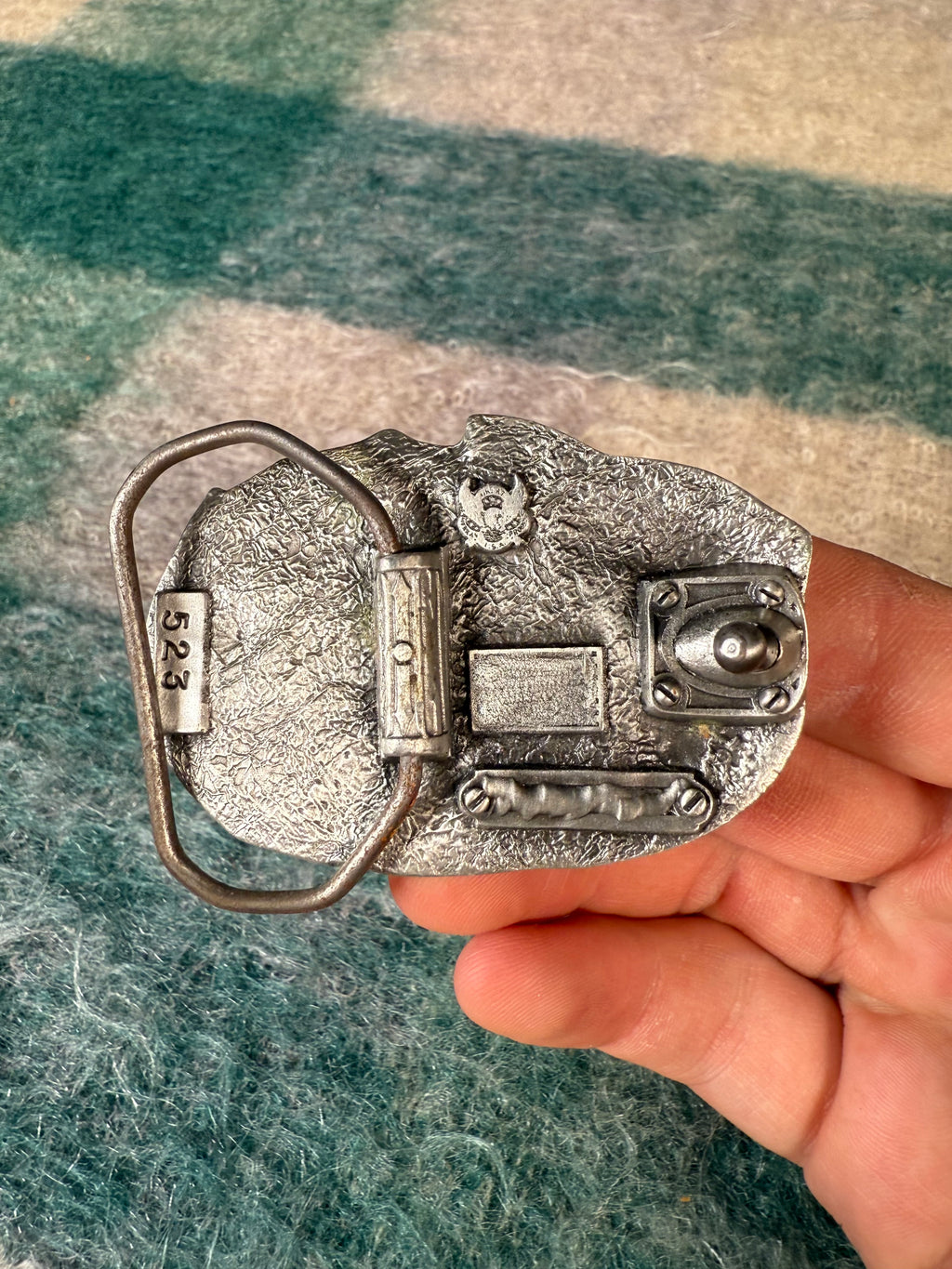 Vintage Id Rather Be Fishing Belt Buckle