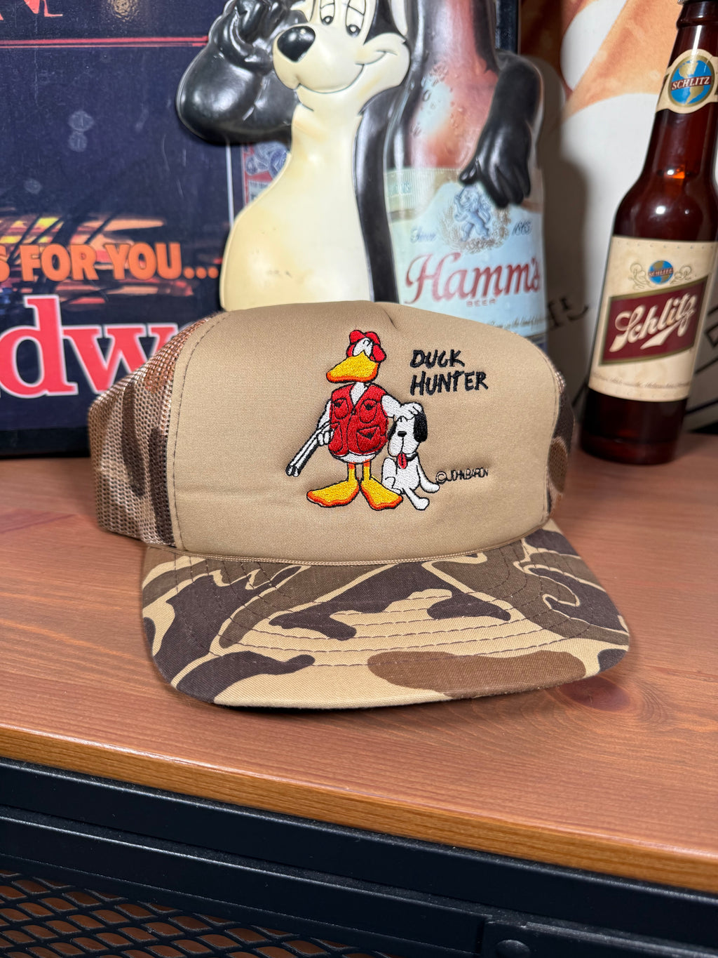 Vintage Duck Hunter Camo Trucker Hat