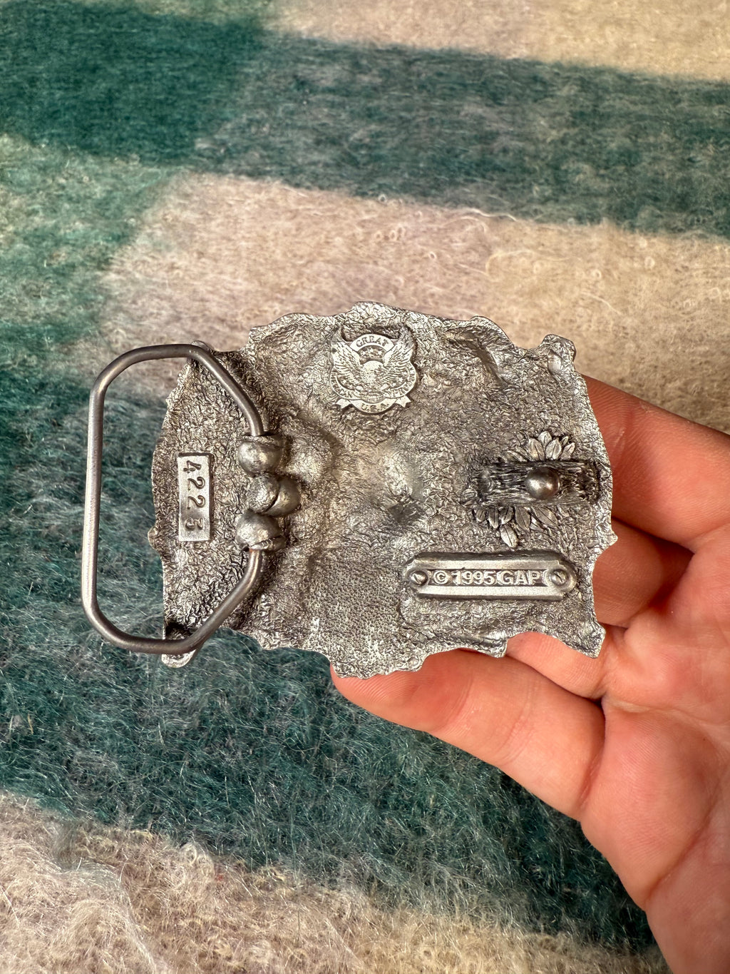 Vintage Deer Landscape Belt Buckle