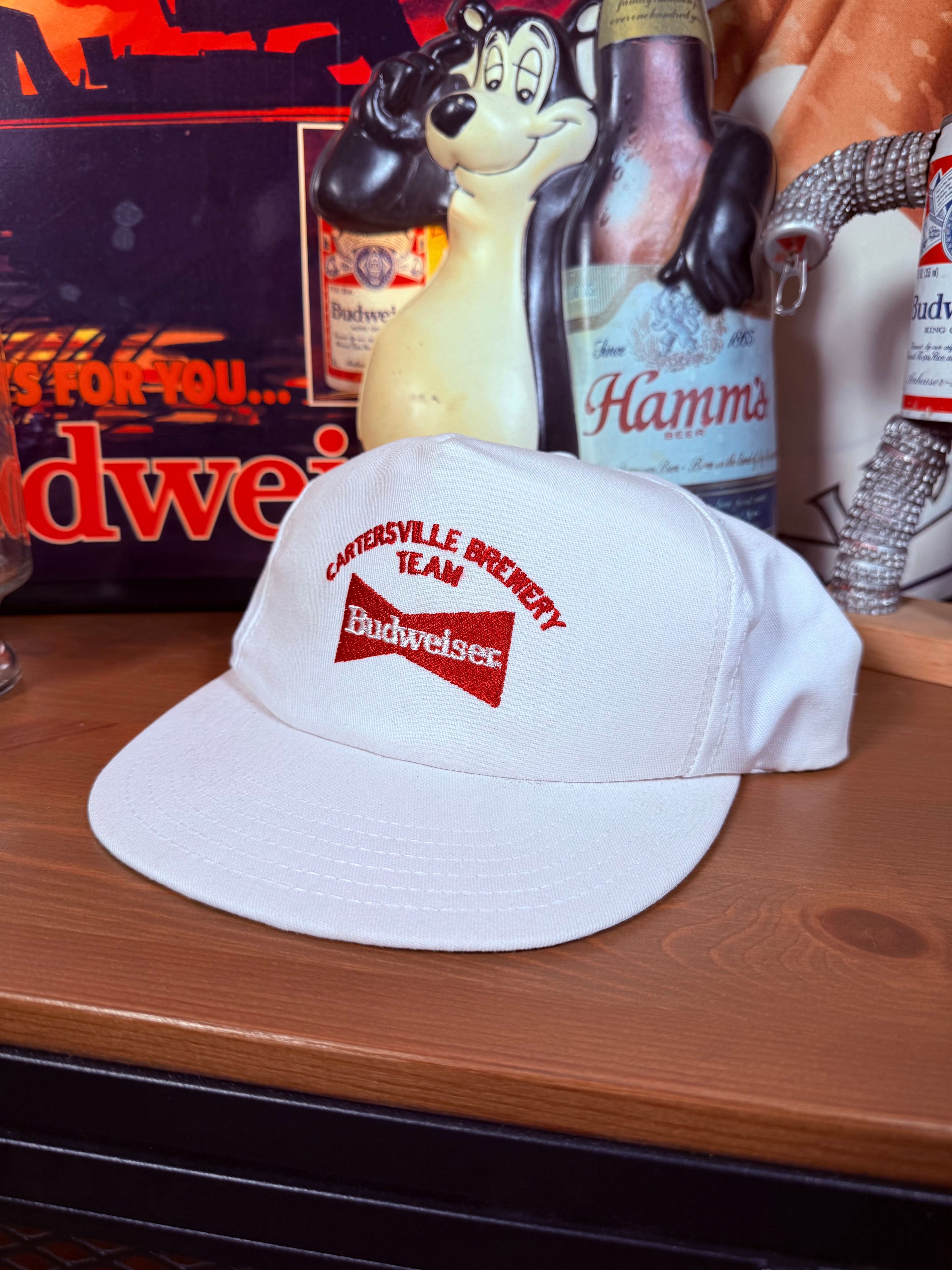 Vintage Budweiser Brewery Team Snapback Hat