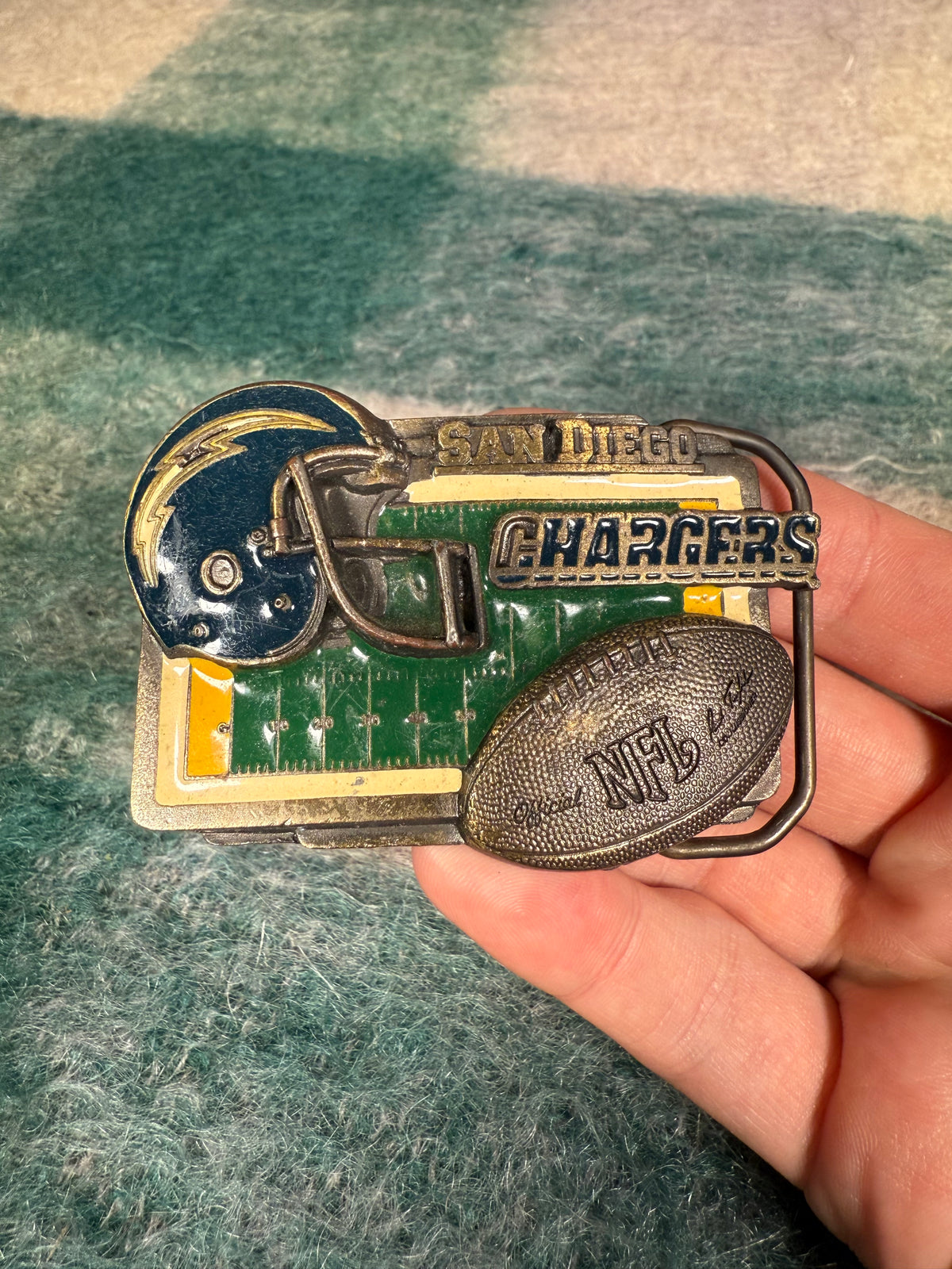 Vintage San Diego Chargers Belt Buckle