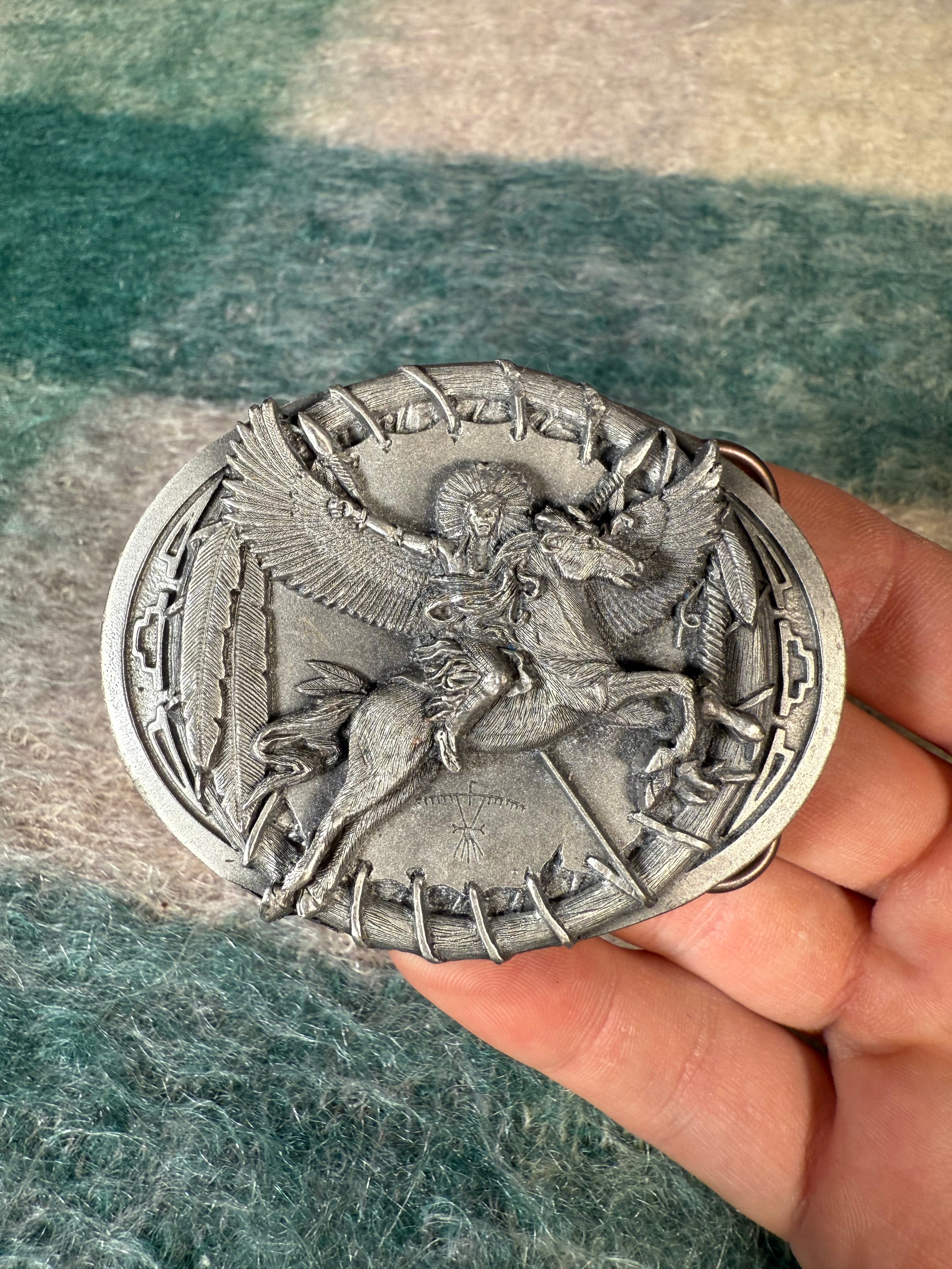 Vintage Native American Wings Belt Buckle