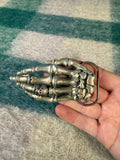 Vintage Skeleton Hand Belt Buckle