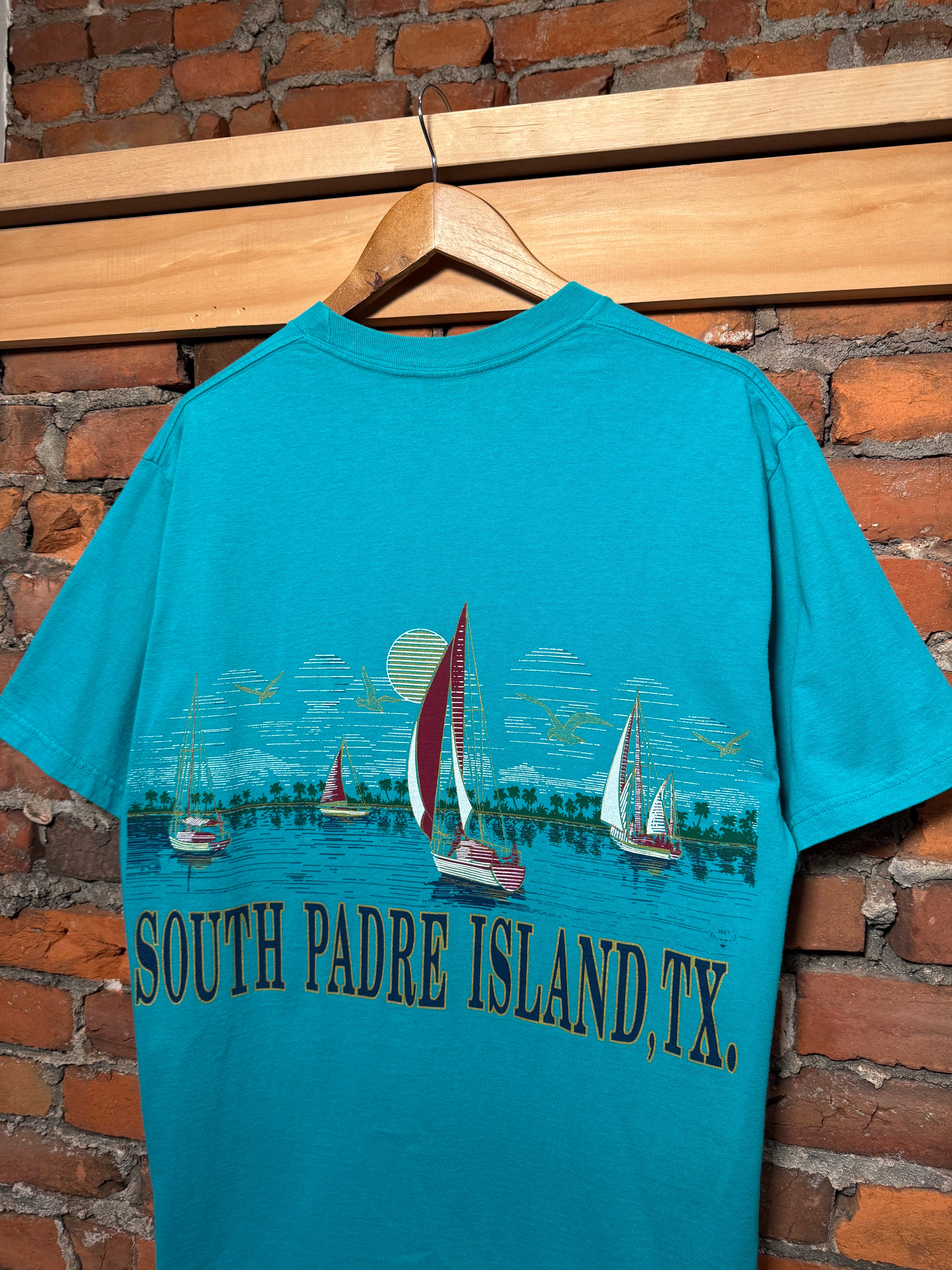 Vintage 90s South Padre Island Double Sided Tee (L)