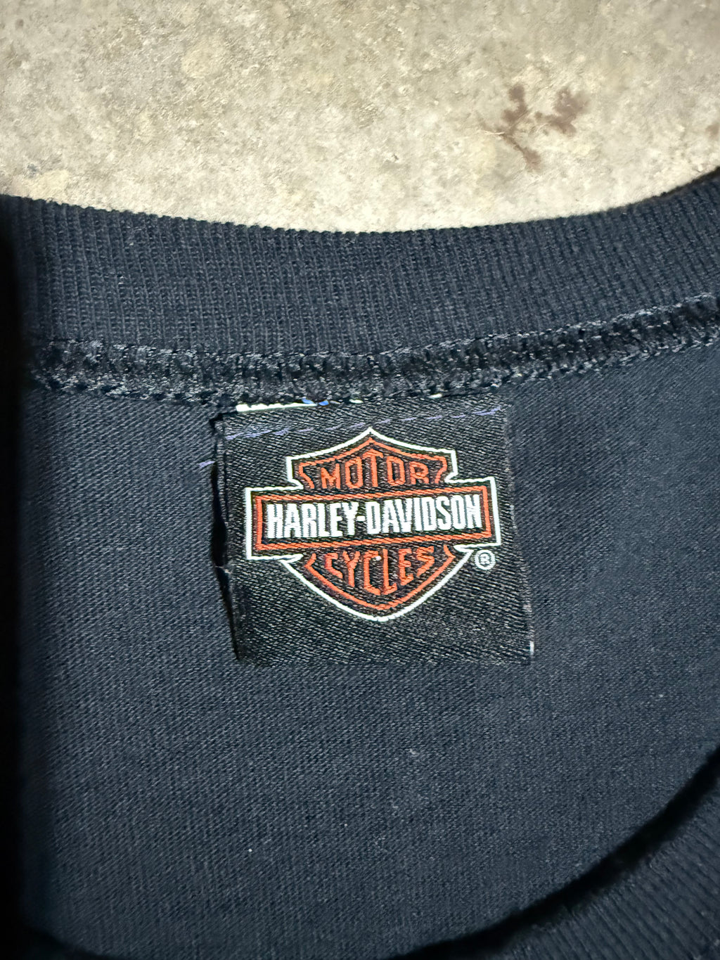 Bloomington Harley Davidson Double Sided Skeleton Cutoff Shirt (L)