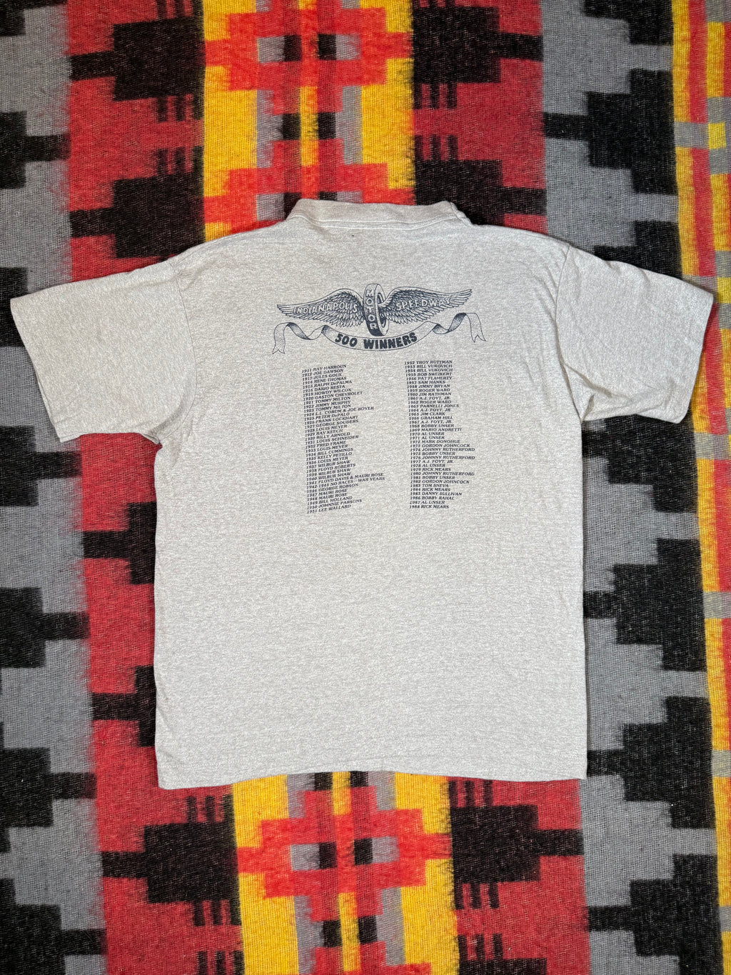 Vintage 80s Indianapolis 500 Racing Tee (M)