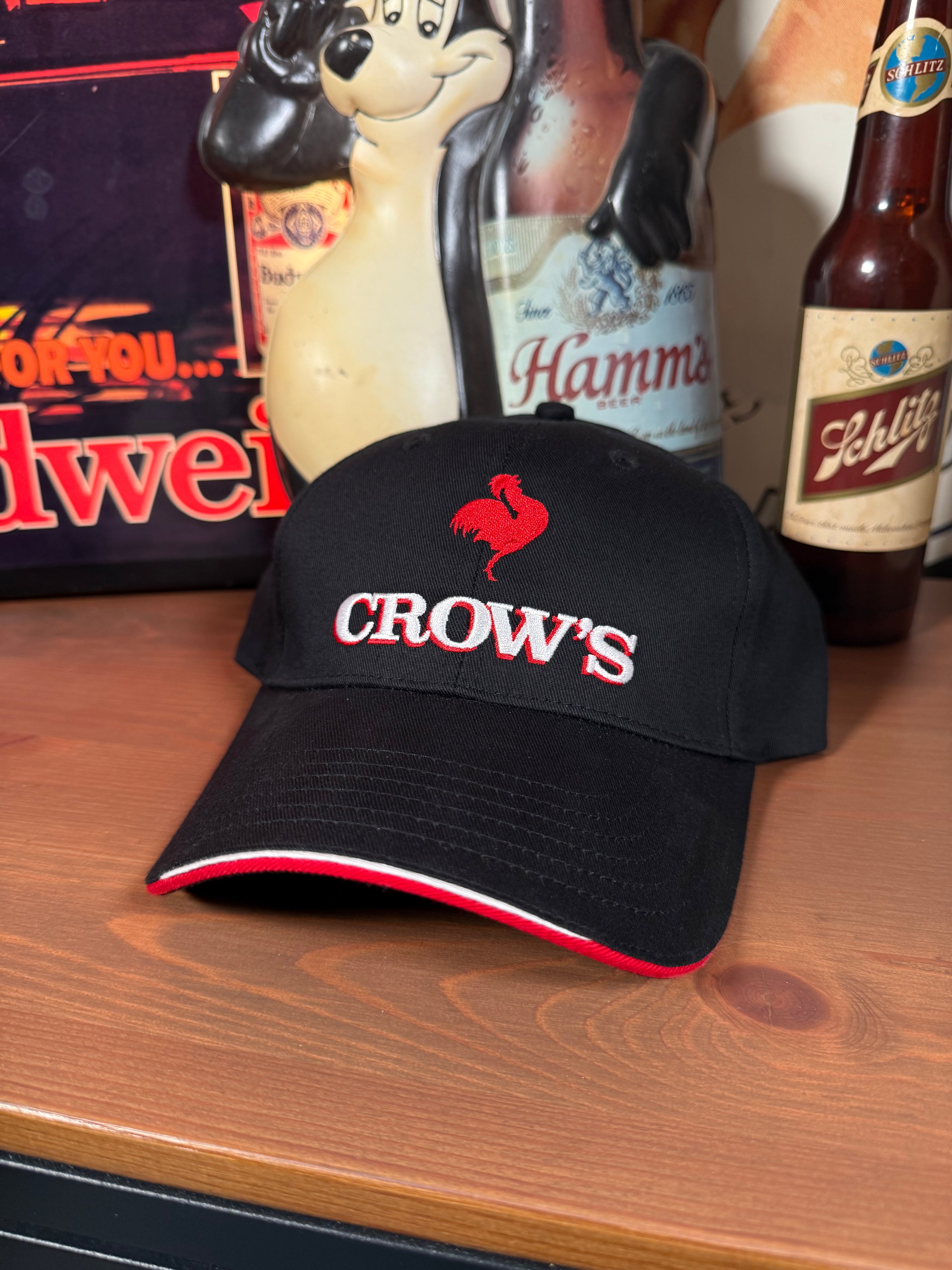 Vintage Y2K Crow’s Seed Red and Black K Products Hat