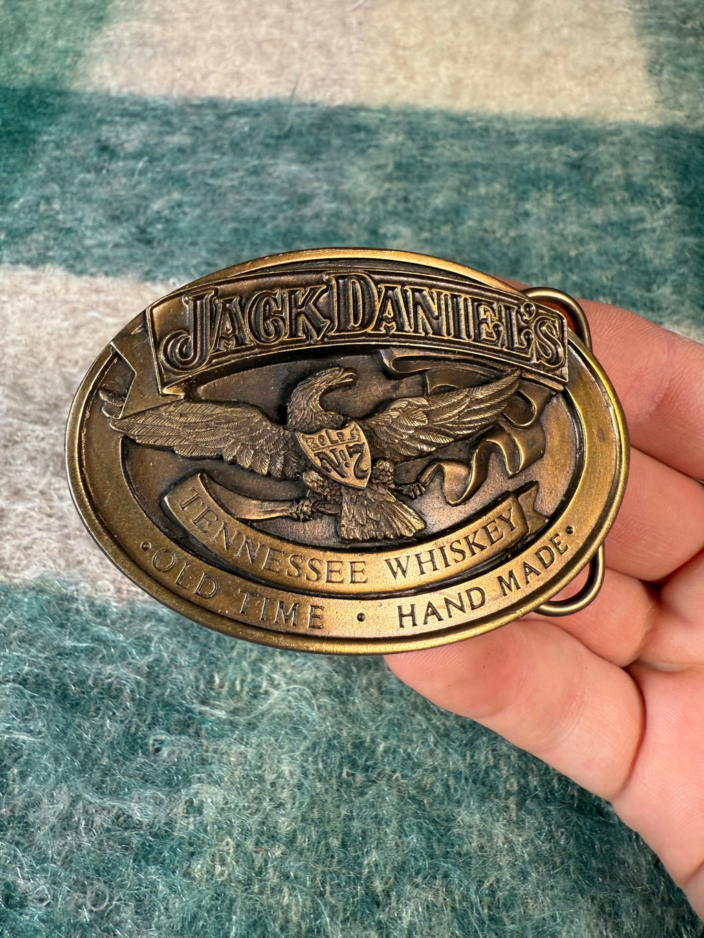 Vintage Jack Daniels Whiskey Eagle Belt Buckle
