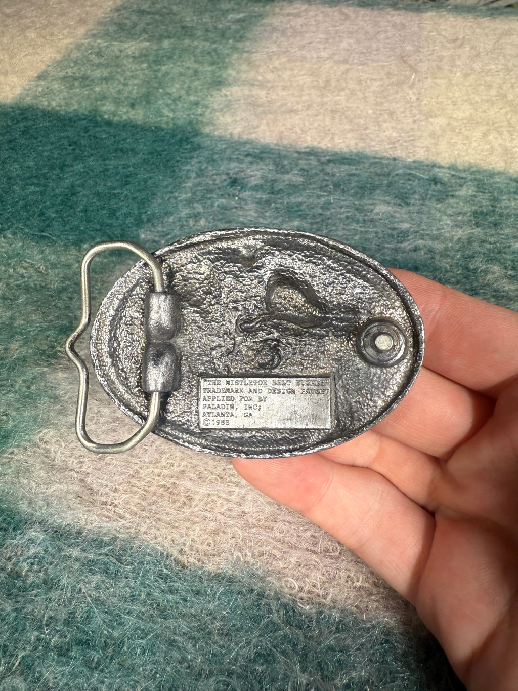Vintage Silver Cactus Belt Buckle