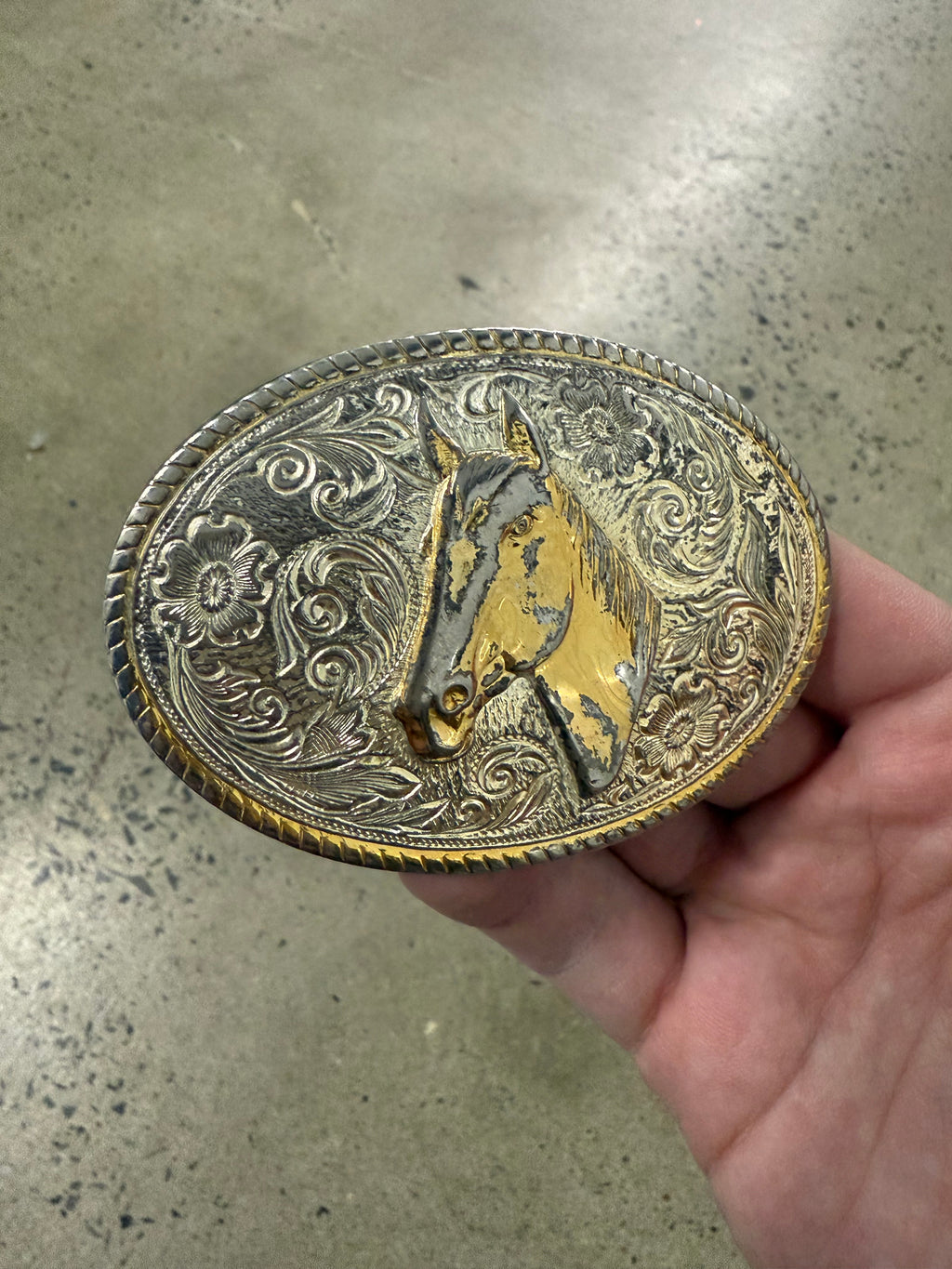 Vintage Horse Belt Buckle