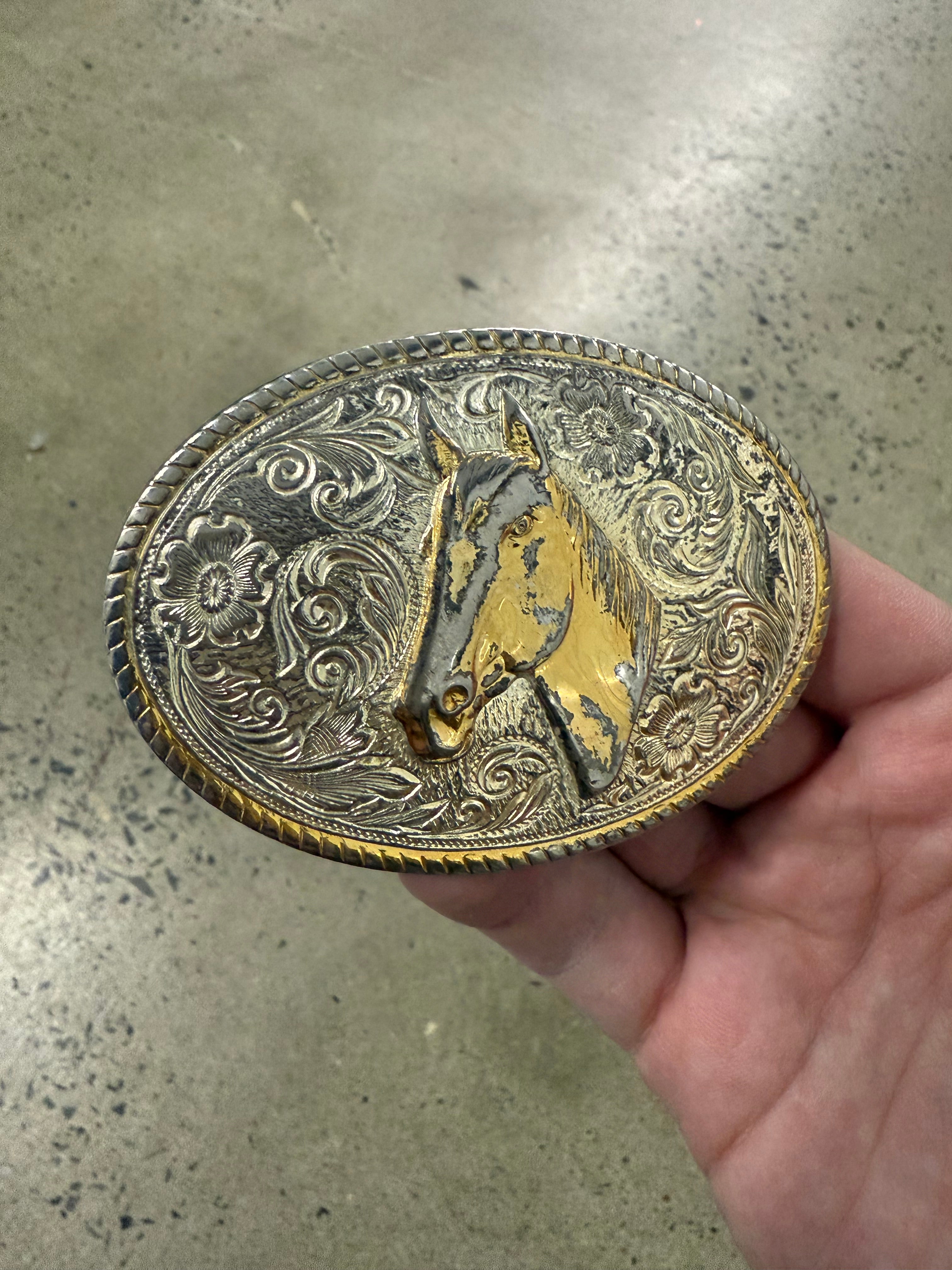 Vintage Horse Belt Buckle