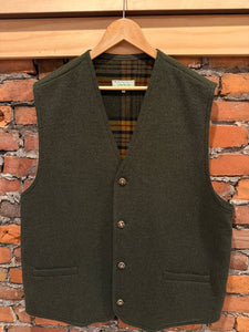 Jimmy Hourihan Wool Plaid Interior Vest (L)