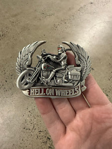 Vintage Hell on Wheels Belt Buckle