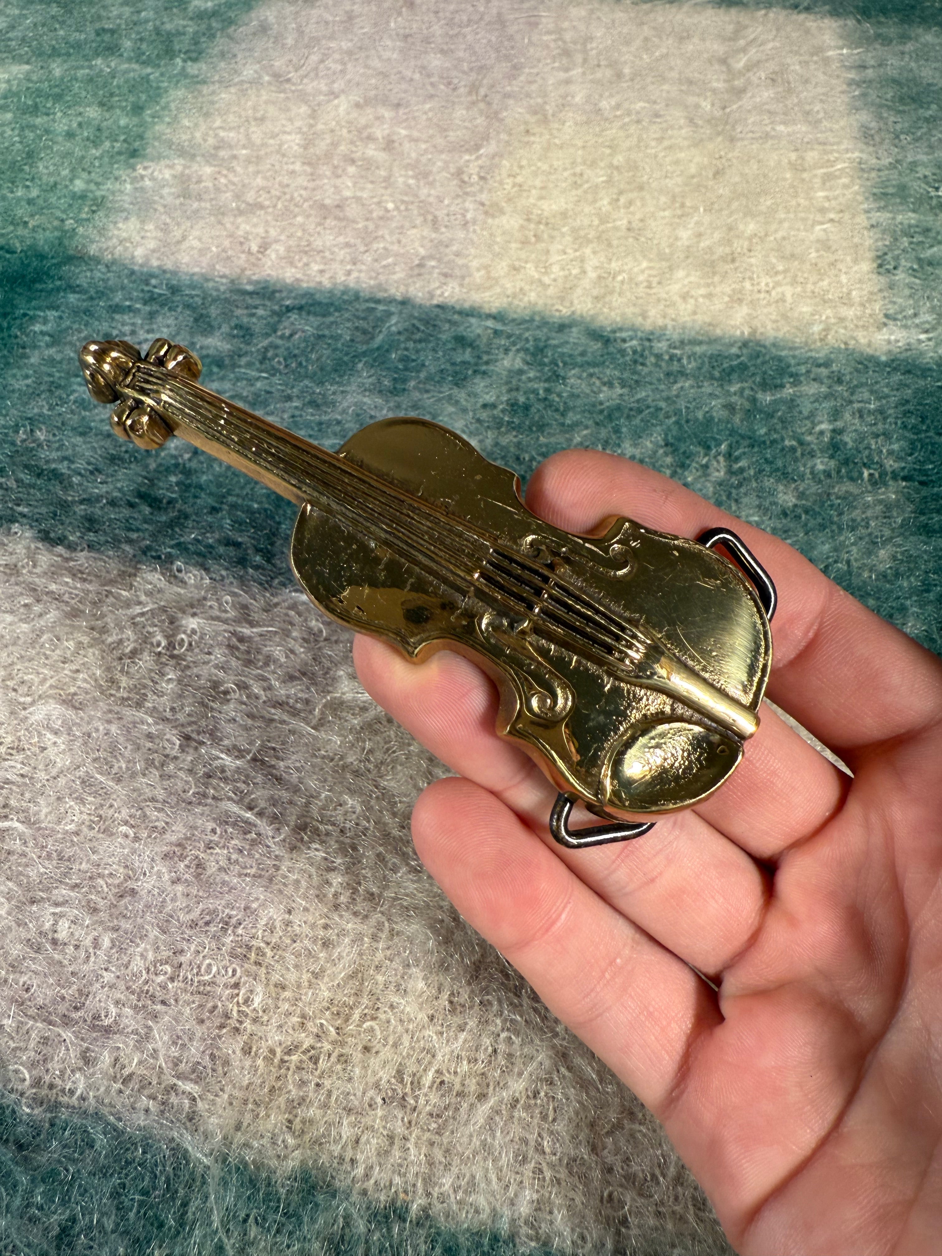 Vintage Violin Belt Buckle