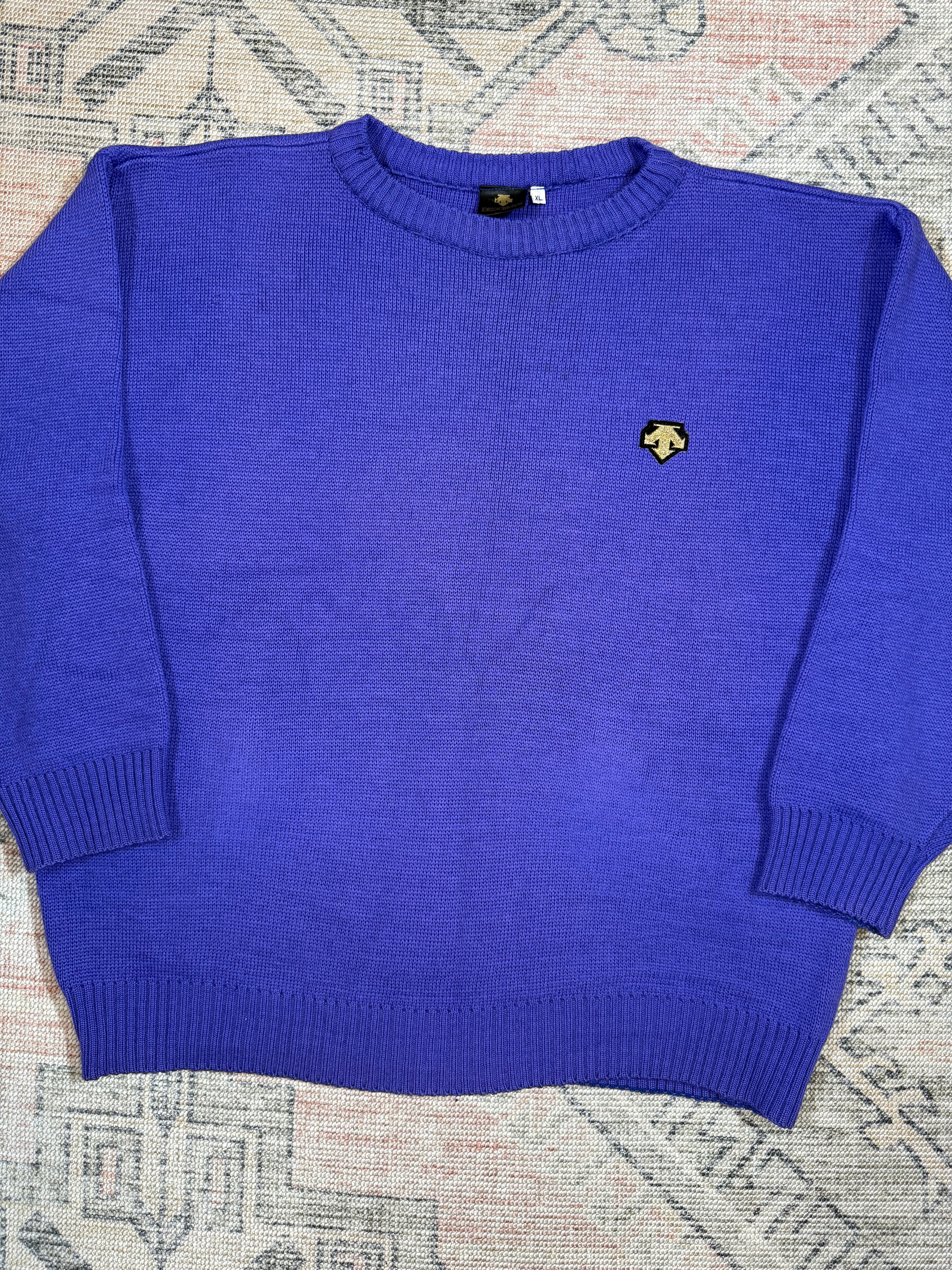 Vintage 80s Descente Purple Sweater (XL)