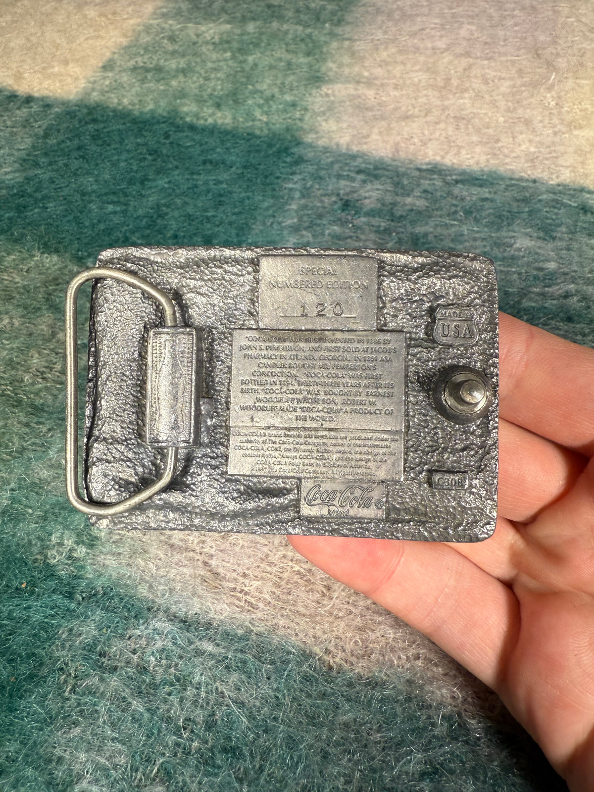 Vintage Coca Cola Be Refreshed Belt Buckle