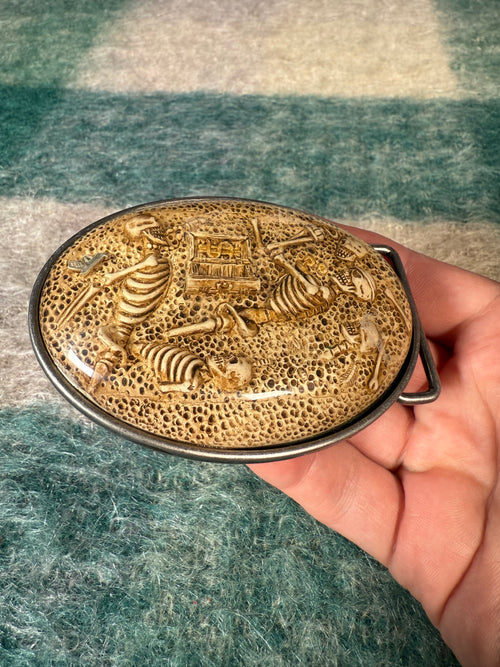 2000s Buried Skeletons 3D Belt Buckle