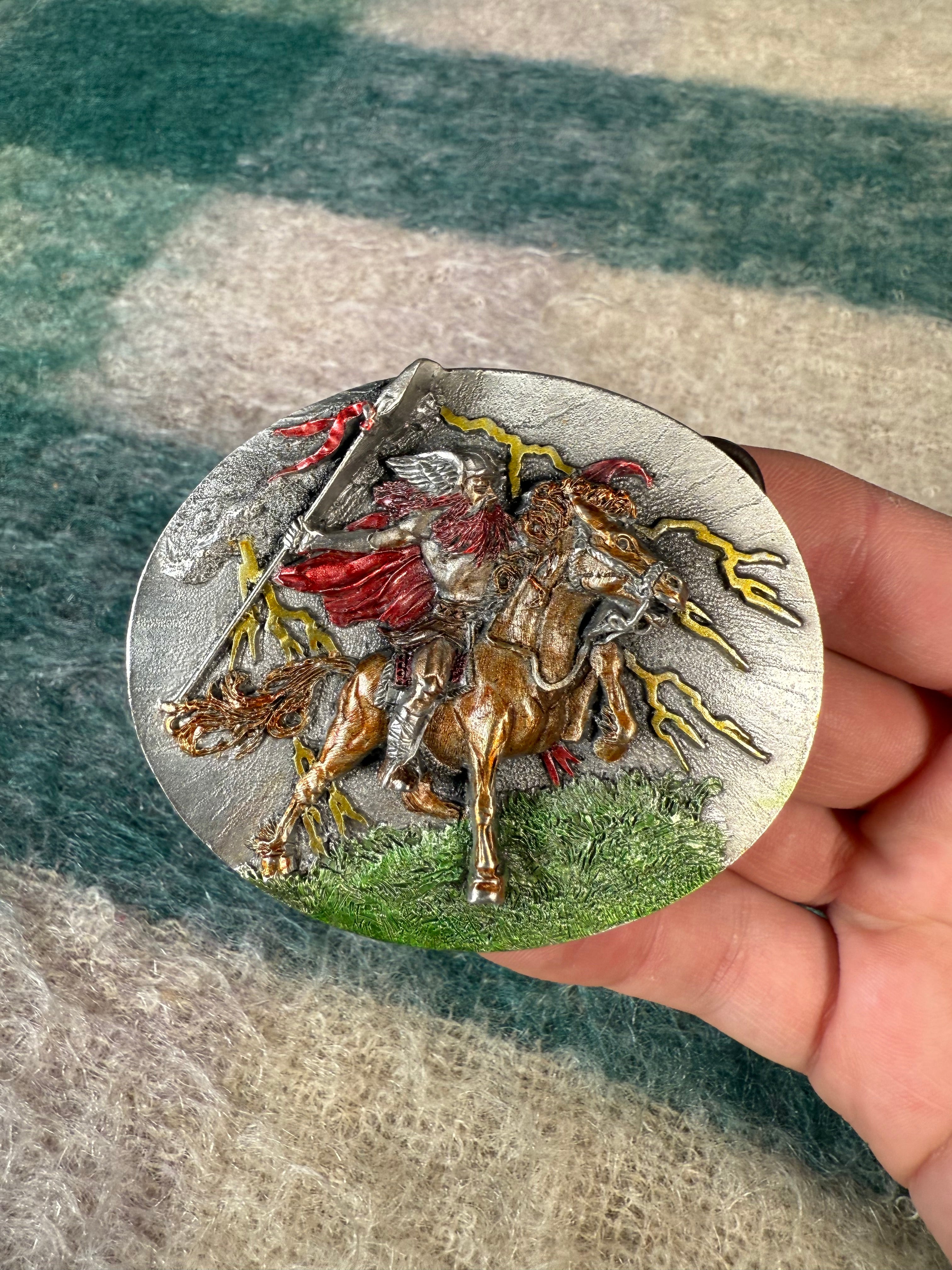 Vintage Greek God Belt Buckle