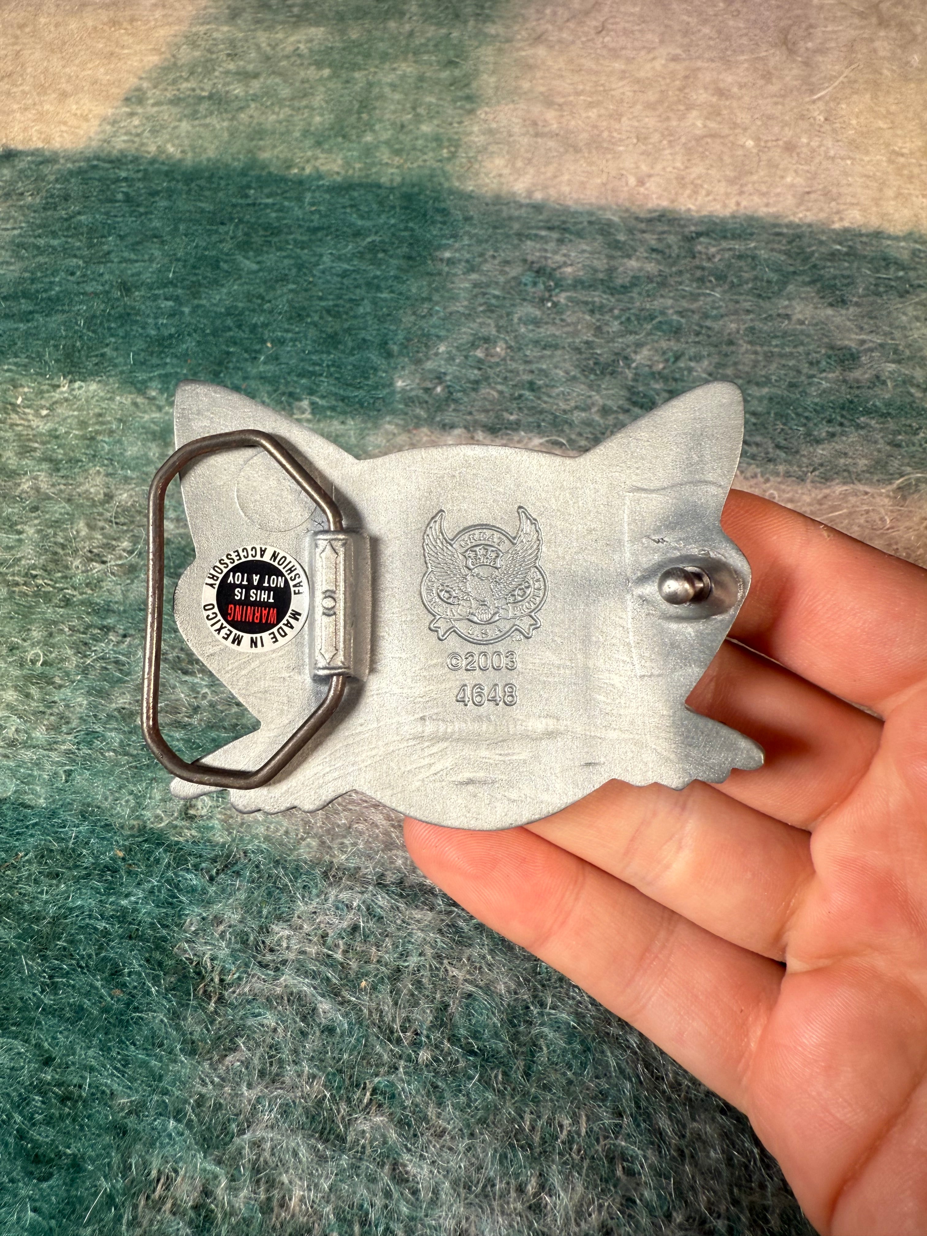 Vintage 2003 Cat Belt Buckle