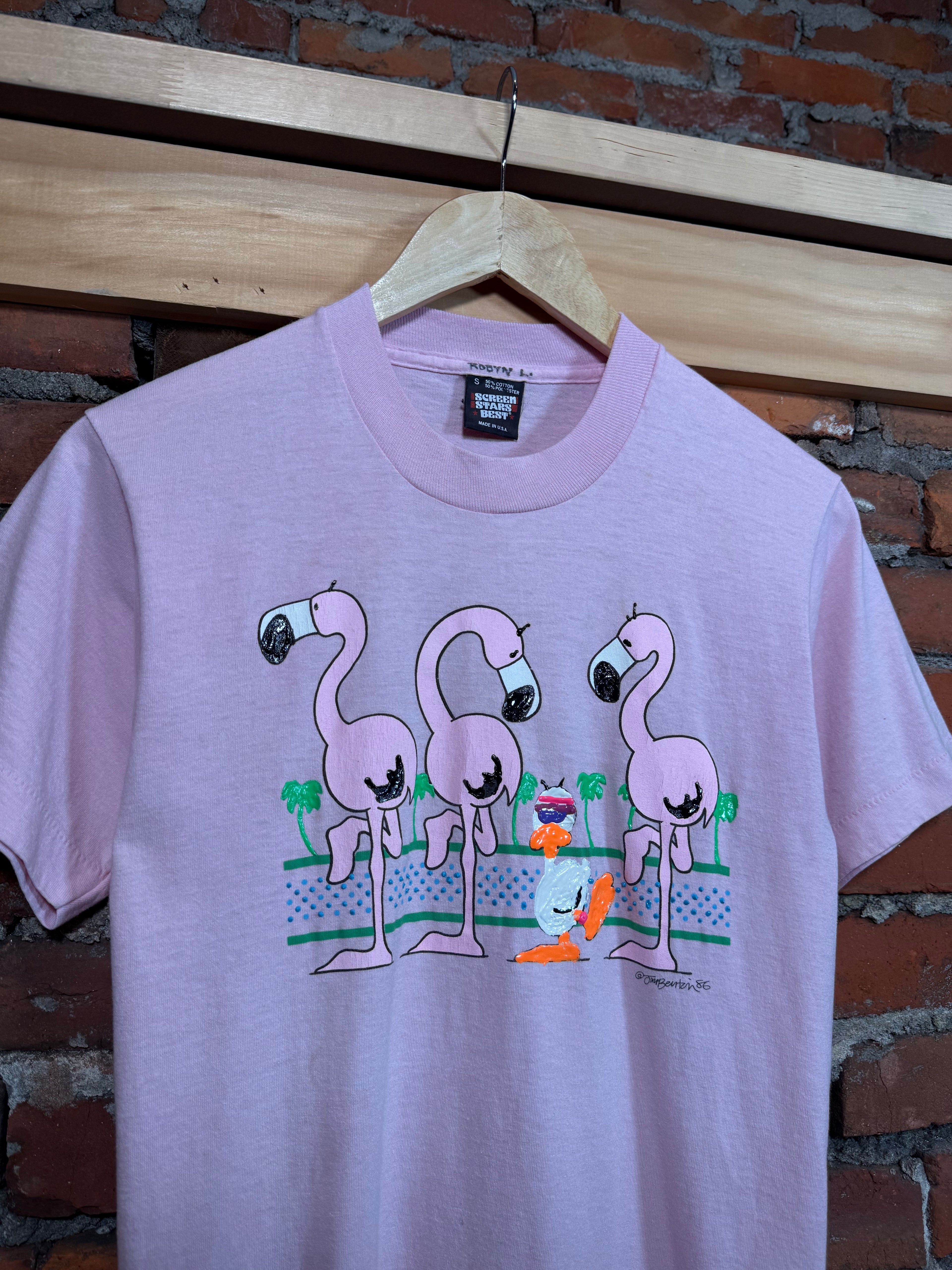 Vintage Flamingos and Duck Tee (WS)